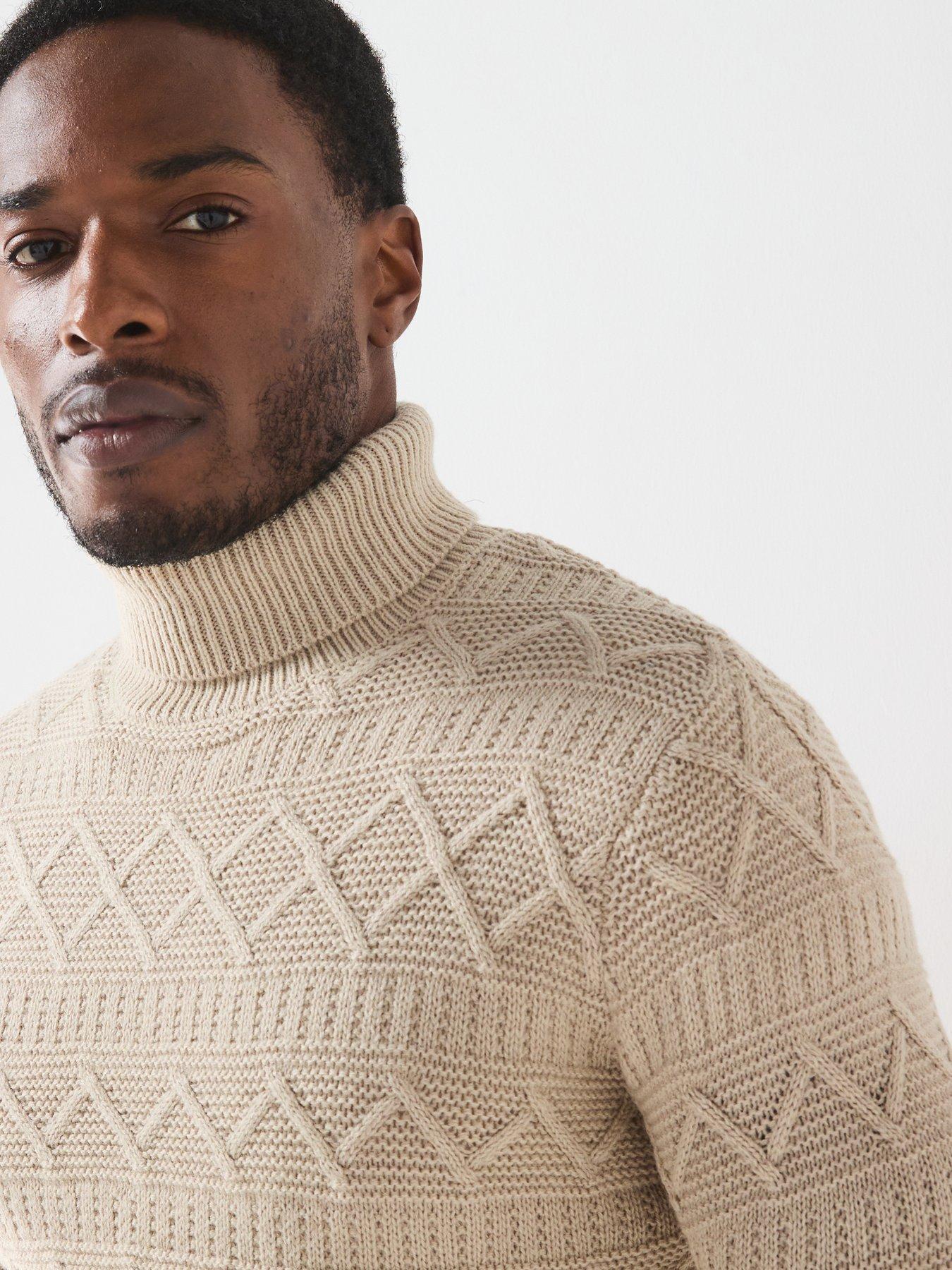 only-sons-textured-cable-roll-neck-knitted-jumperdetail