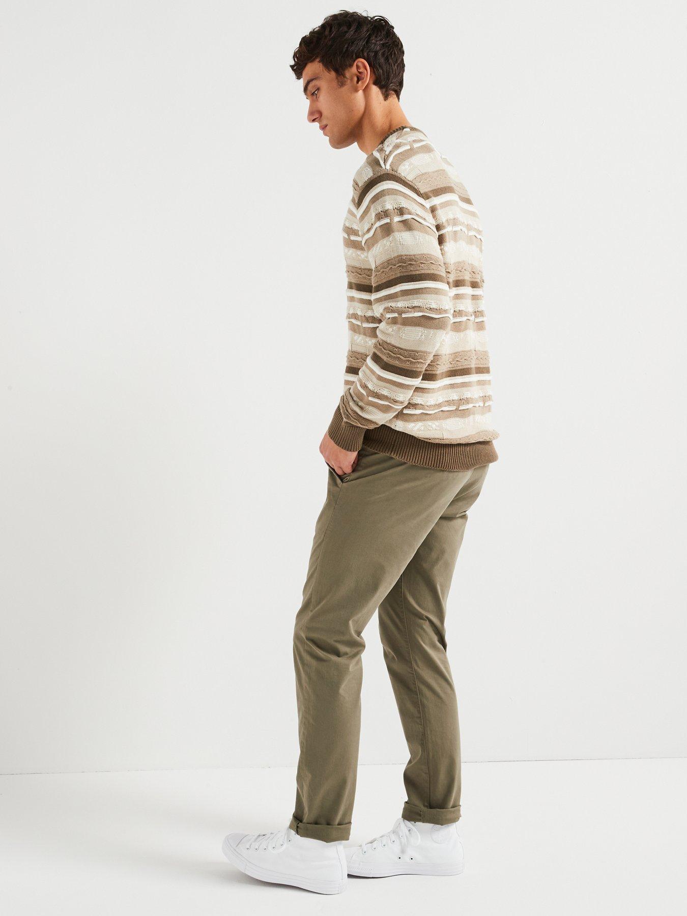 only-sons-textured-embroidered-stripe-crew-knitted-jumper-beigedetail