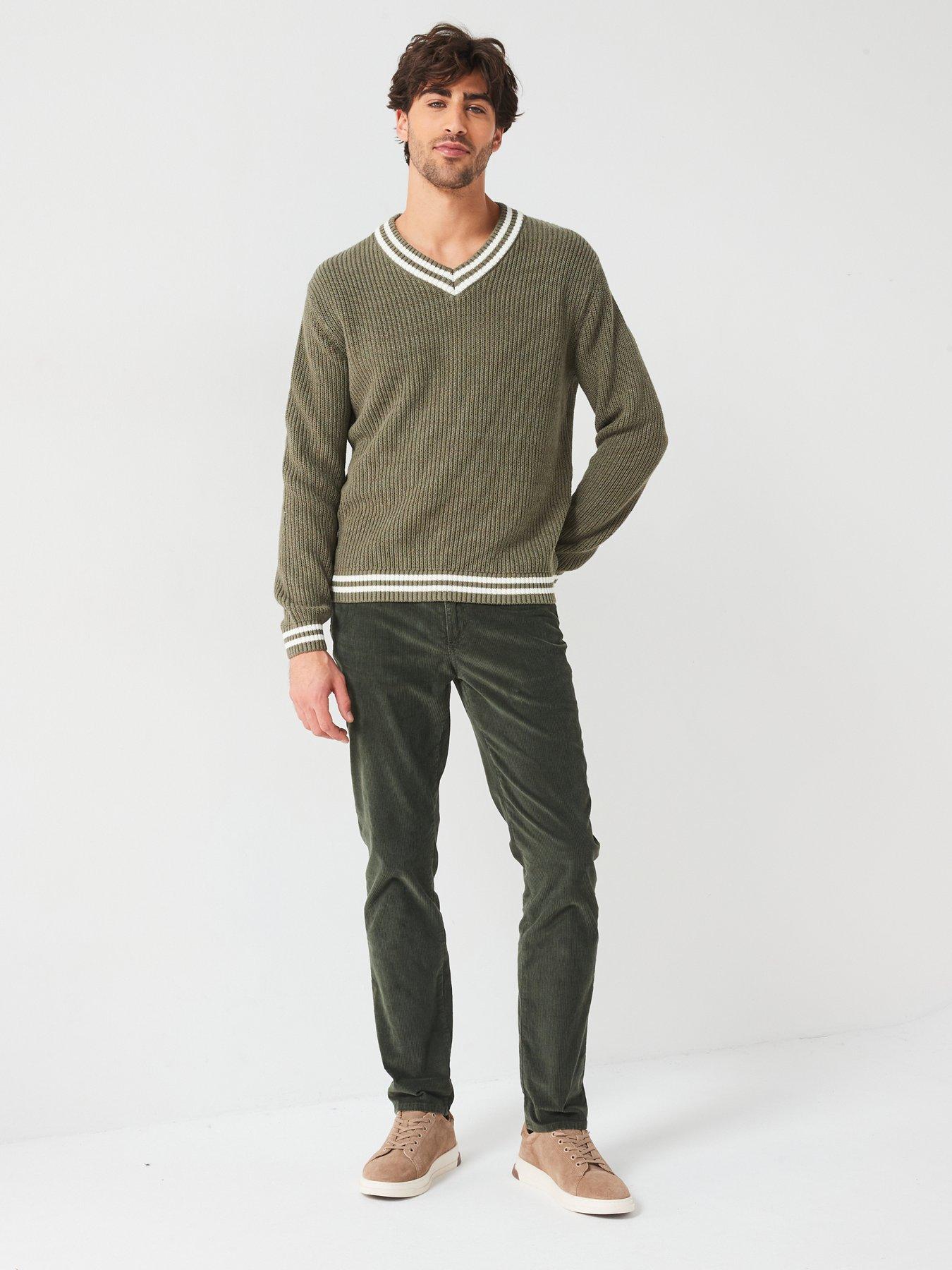 only-sons-only-amp-sons-tipped-v-neck-knitted-jumperback