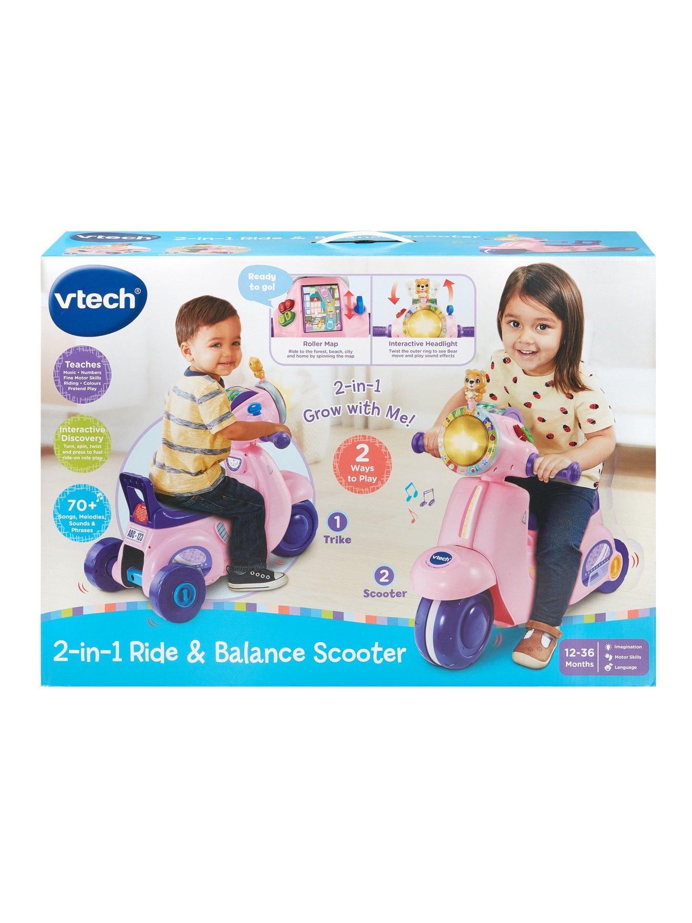 Image 5 of 7 of VTech 2-in-1 Ride & Balance Scooter pink