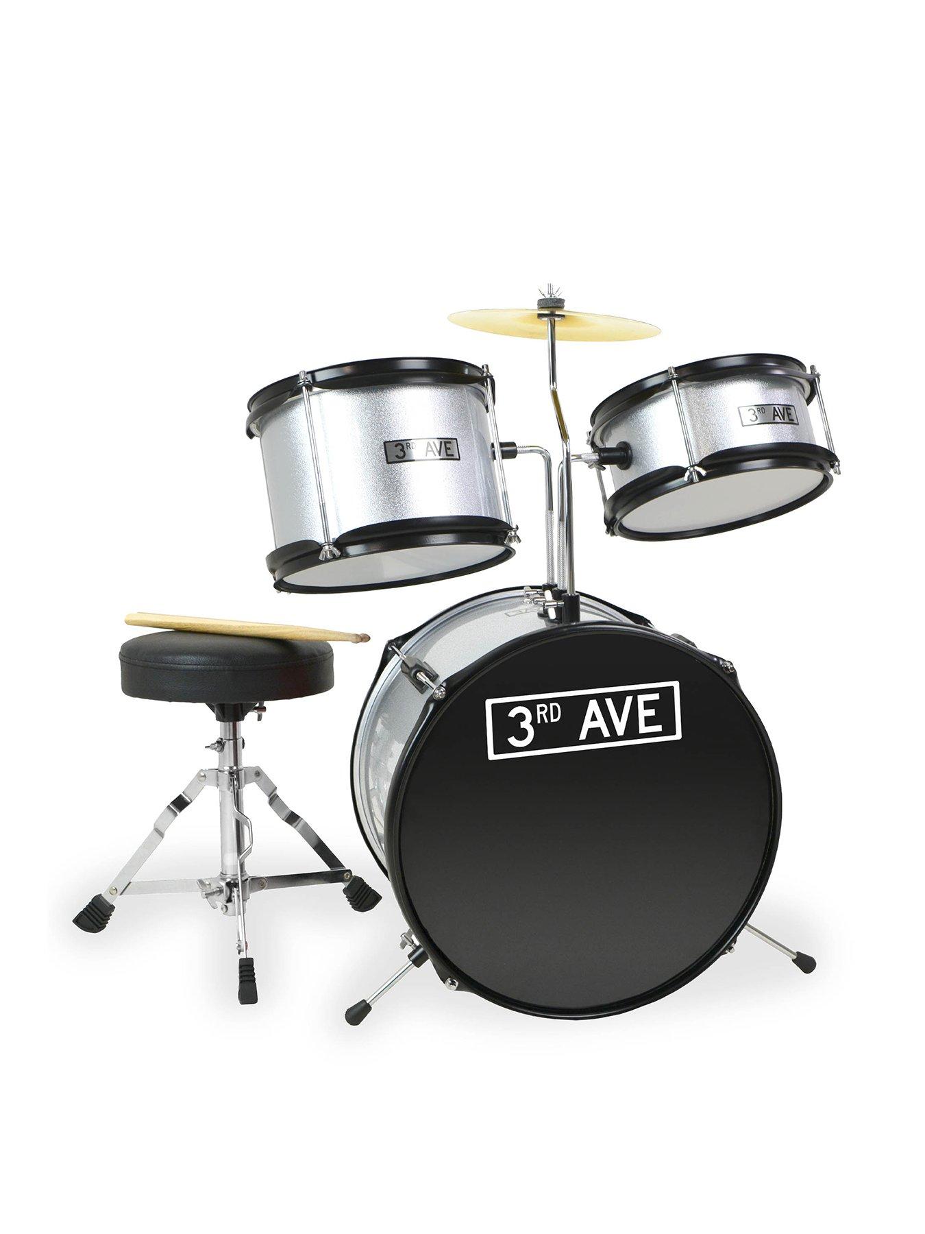 3rd Avenue 3rd Avenue 3 Piece Kids Junior Drum Kit - Silver
