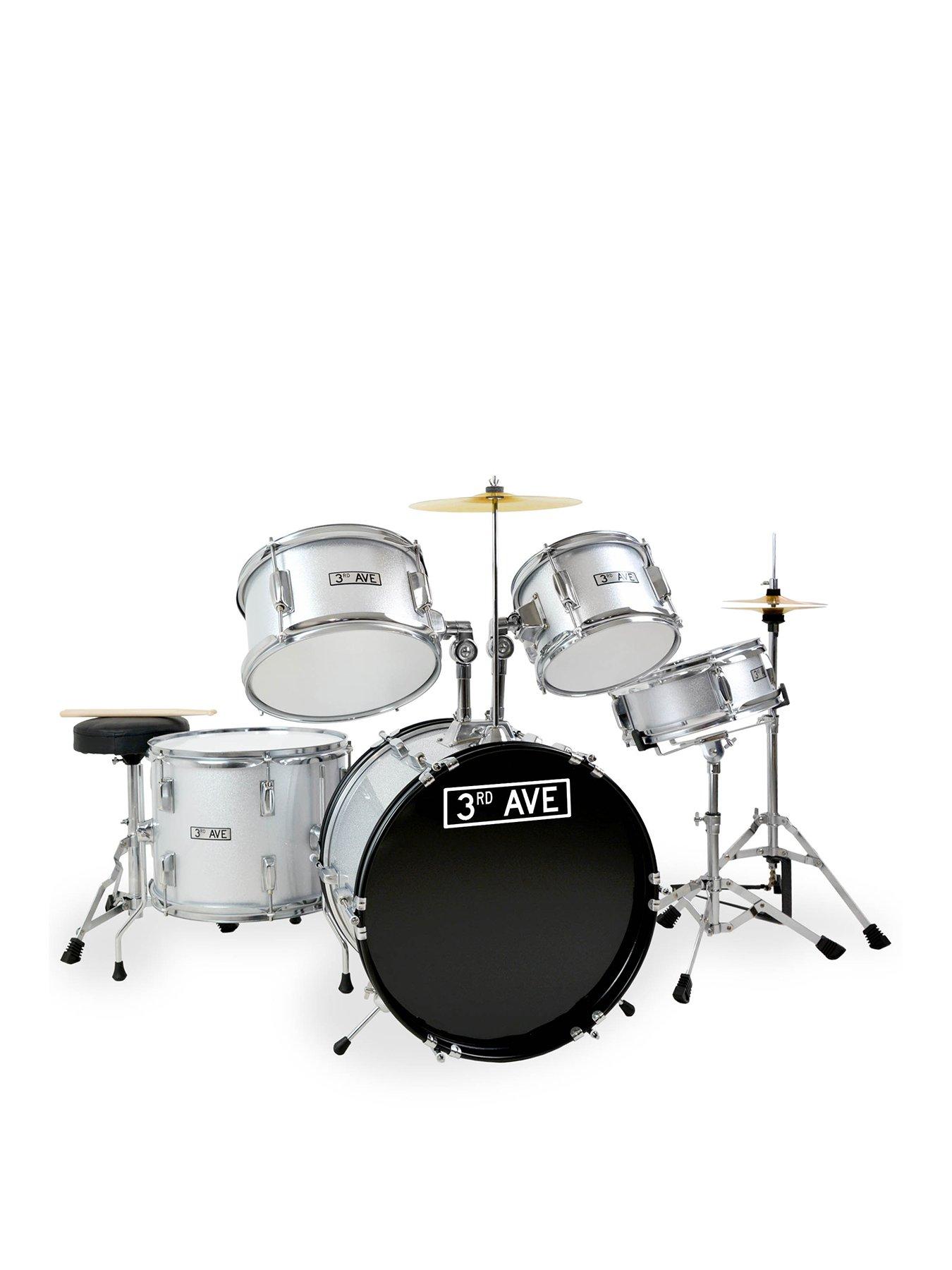 3rd Avenue 3rd Avenue 5 Piece Kids Junior Drum Kit - Silver