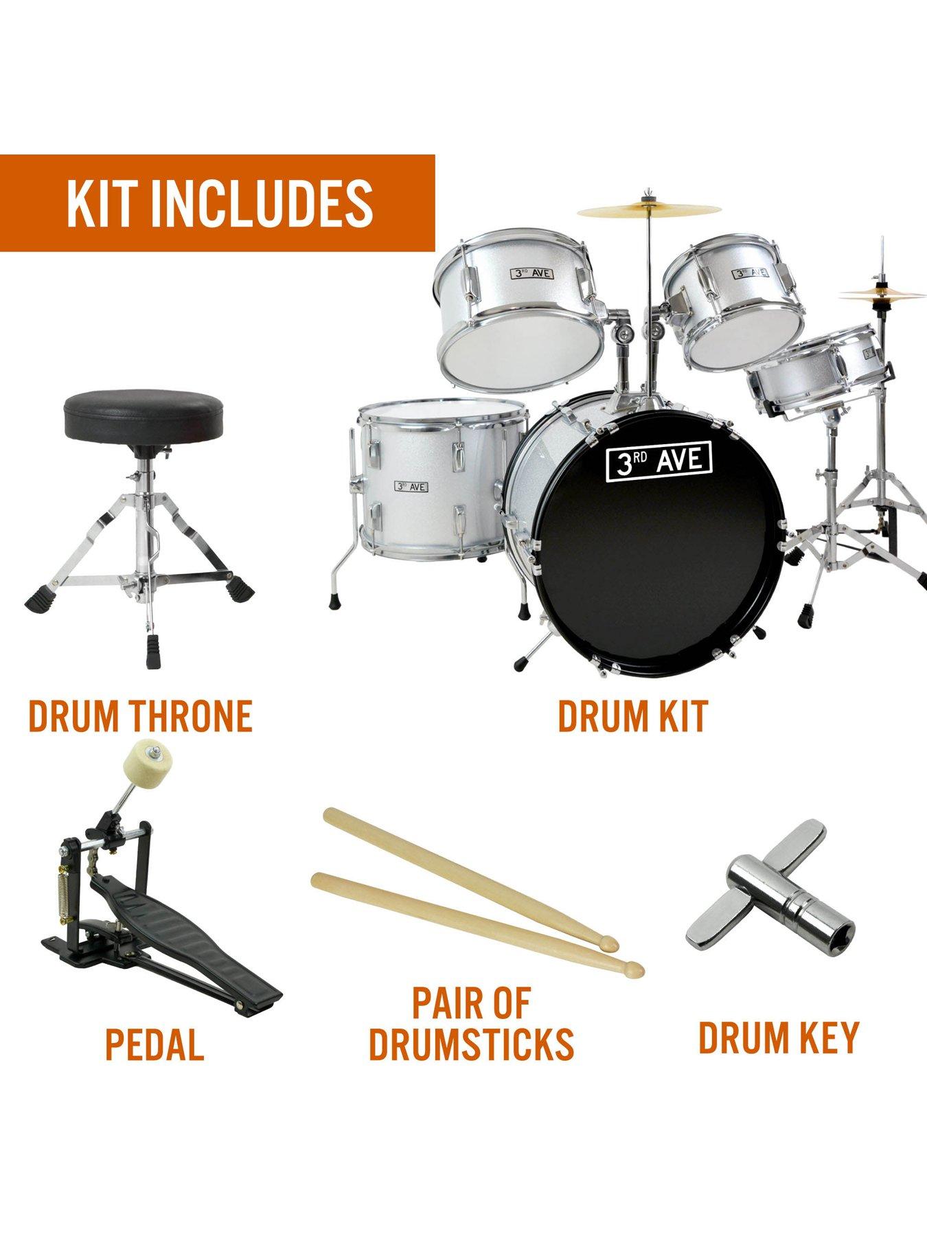 3rd-avenue-3rd-avenue-5-piece-kids-junior-drum-kit-silverback