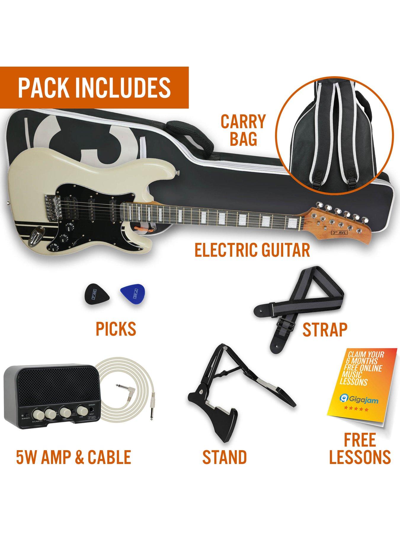 Image 3 of 4 of 3rd Avenue Stateside Series Electric Guitar Pack - Atlantic White