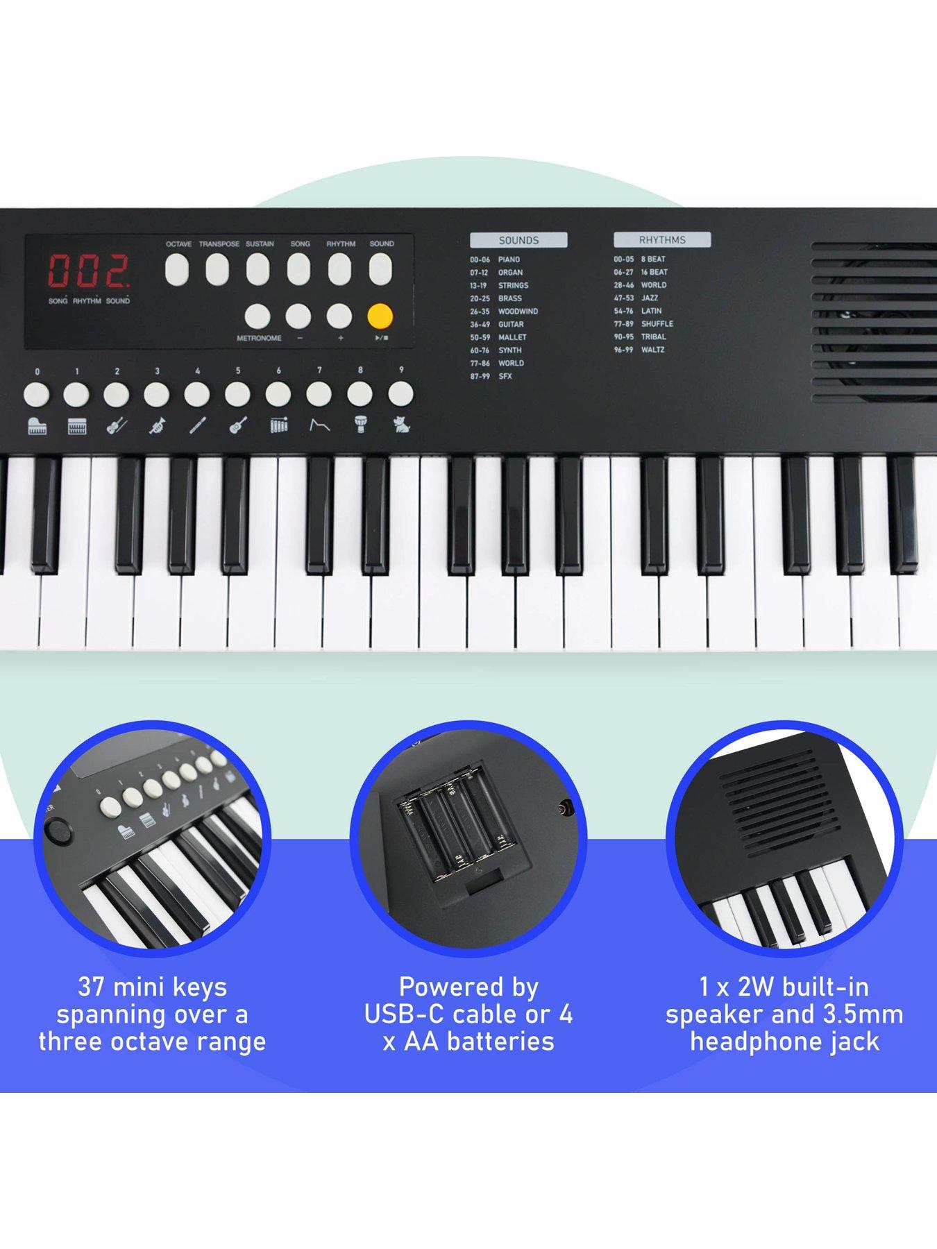 Image 2 of 4 of Axus Axus 37 Note Mini Keyboard for Beginners - Black