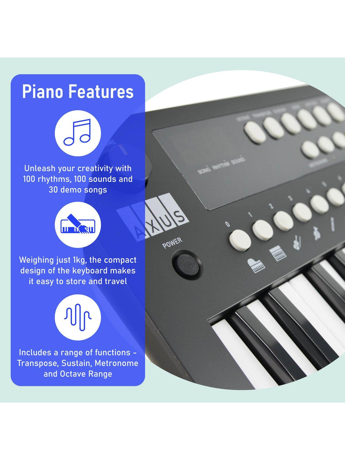 Image 3 of 4 of Axus Axus 37 Note Mini Keyboard for Beginners - Black