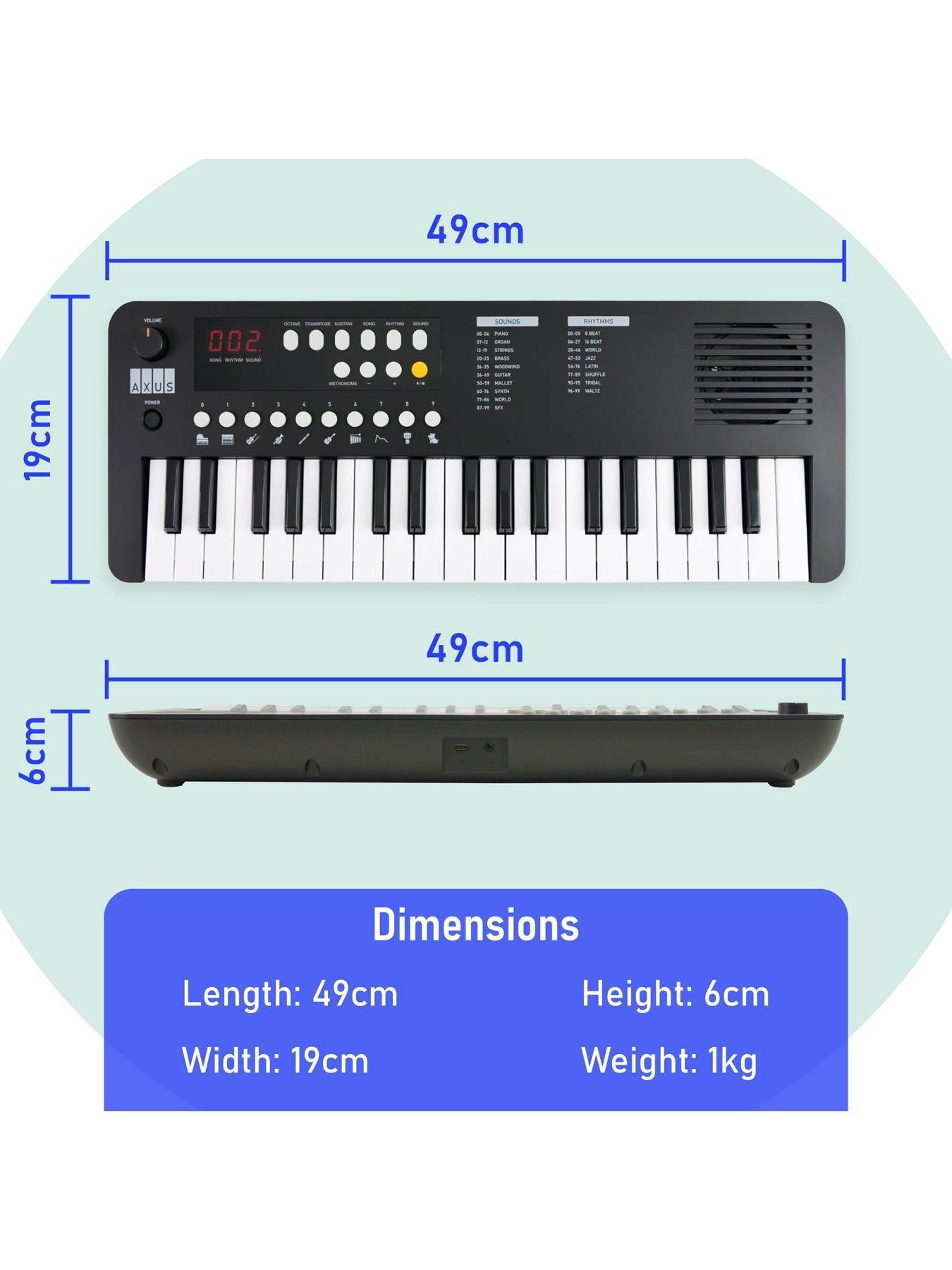 Image 4 of 4 of Axus Axus 37 Note Mini Keyboard for Beginners - Black