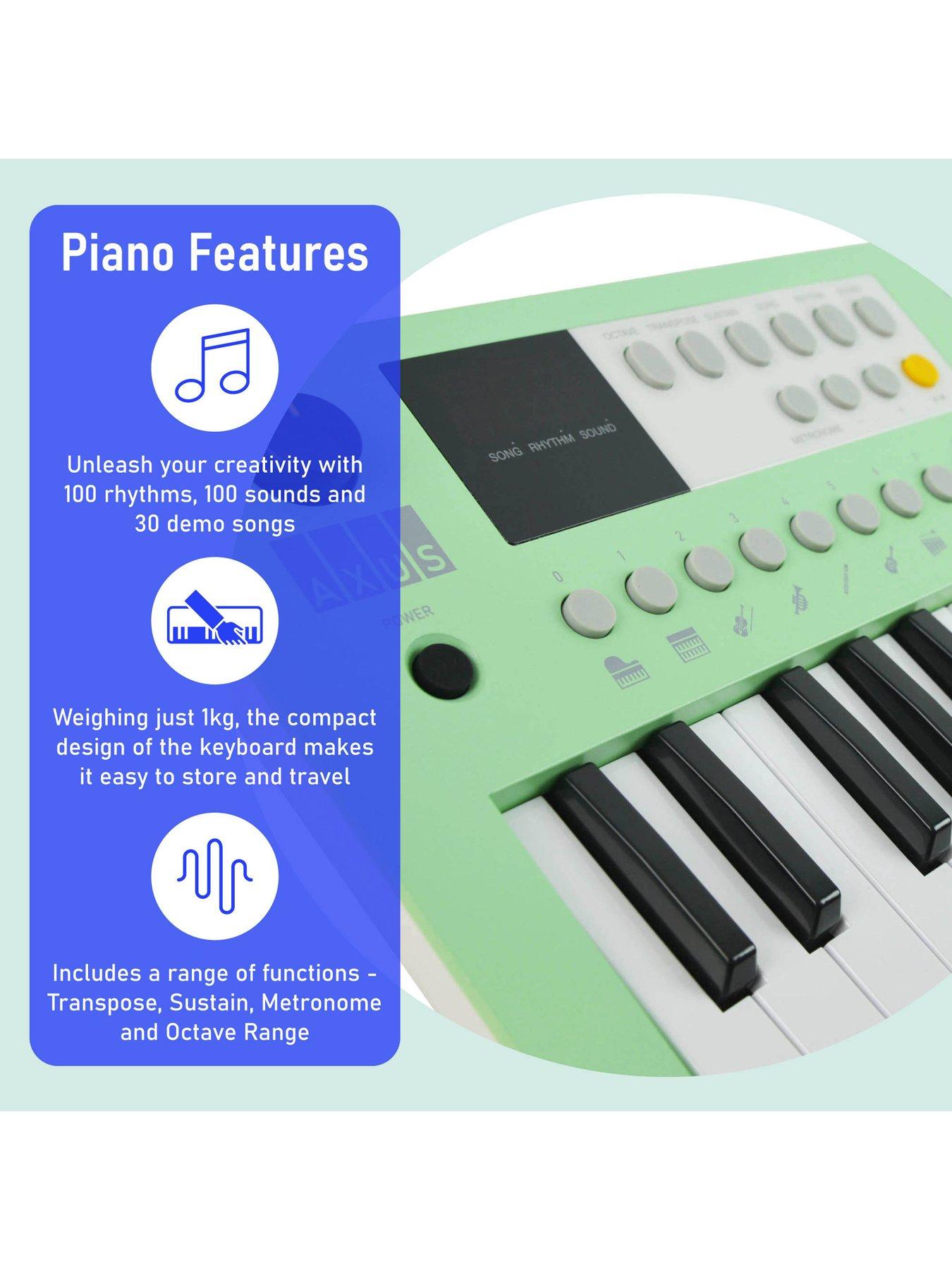Image 3 of 4 of Axus Axus 37 Note Mini Keyboard for Beginners - Green