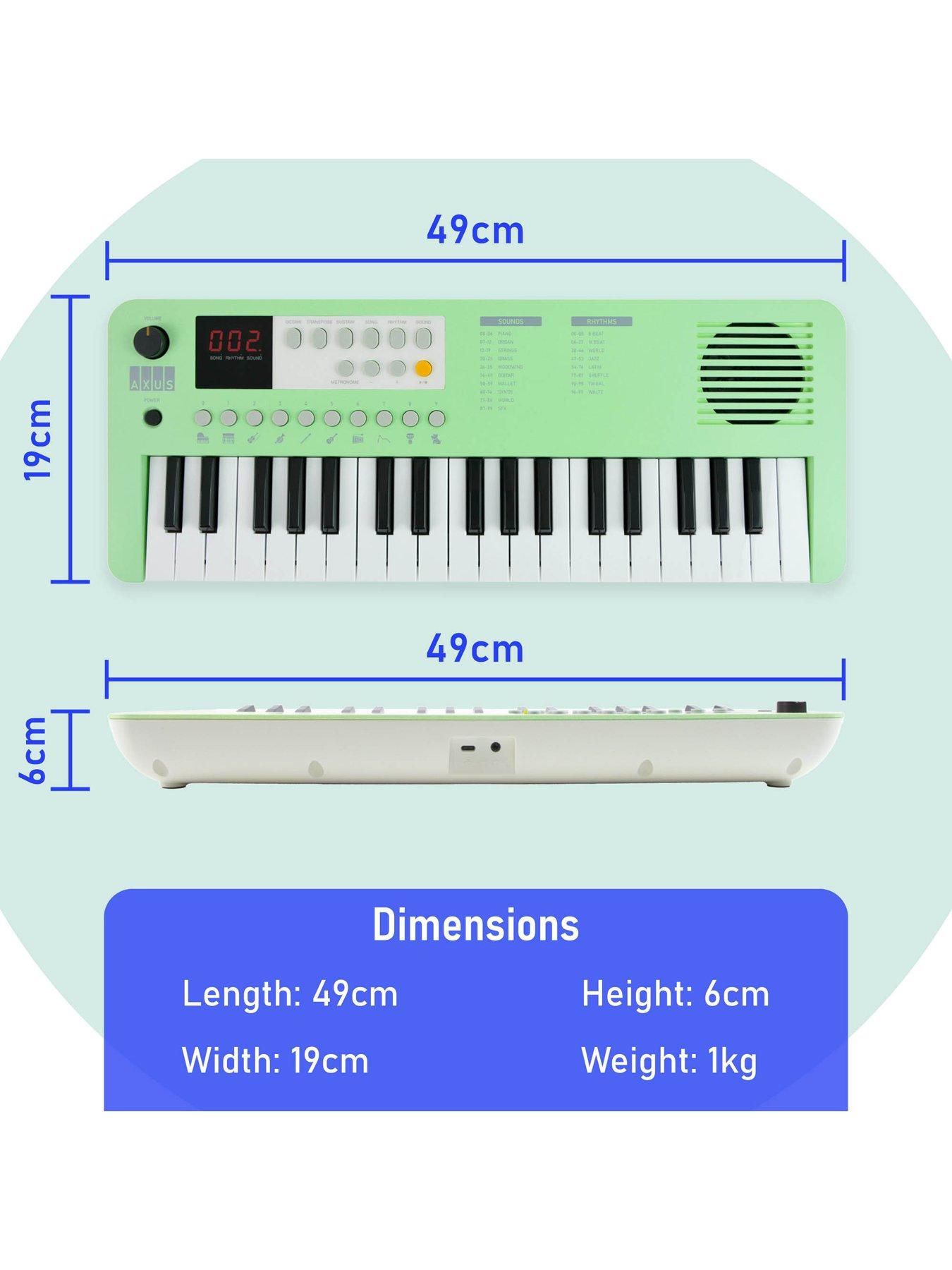 Image 4 of 4 of Axus Axus 37 Note Mini Keyboard for Beginners - Green