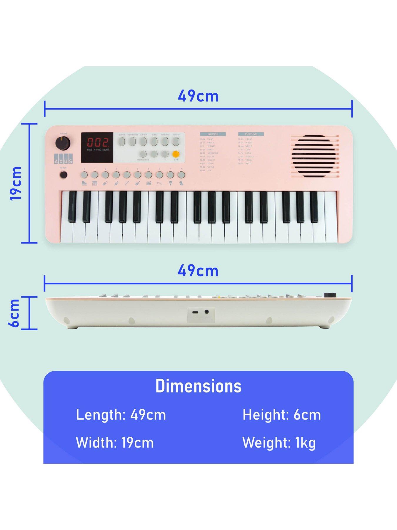 Image 4 of 4 of Axus Axus 37 Note Mini Keyboard for Beginners - Pink