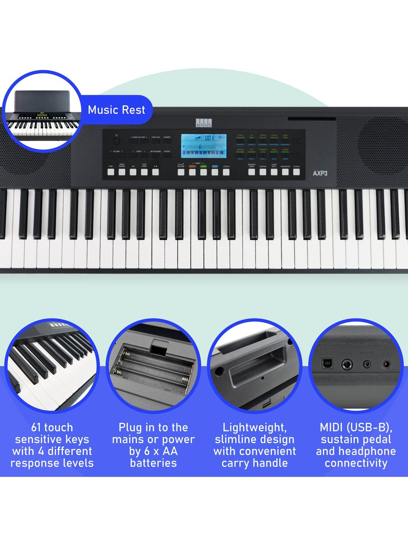 Image 2 of 4 of Axus Axus AXP3 Slimline Beginner Keyboard - Package Deal