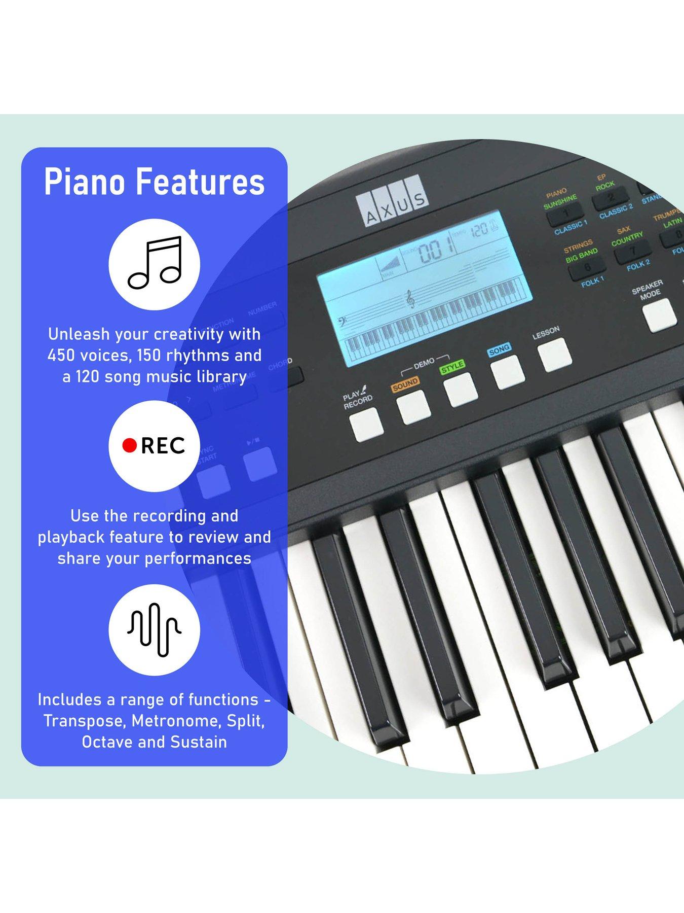 Image 3 of 4 of Axus Axus AXP3 Slimline Beginner Keyboard - Package Deal