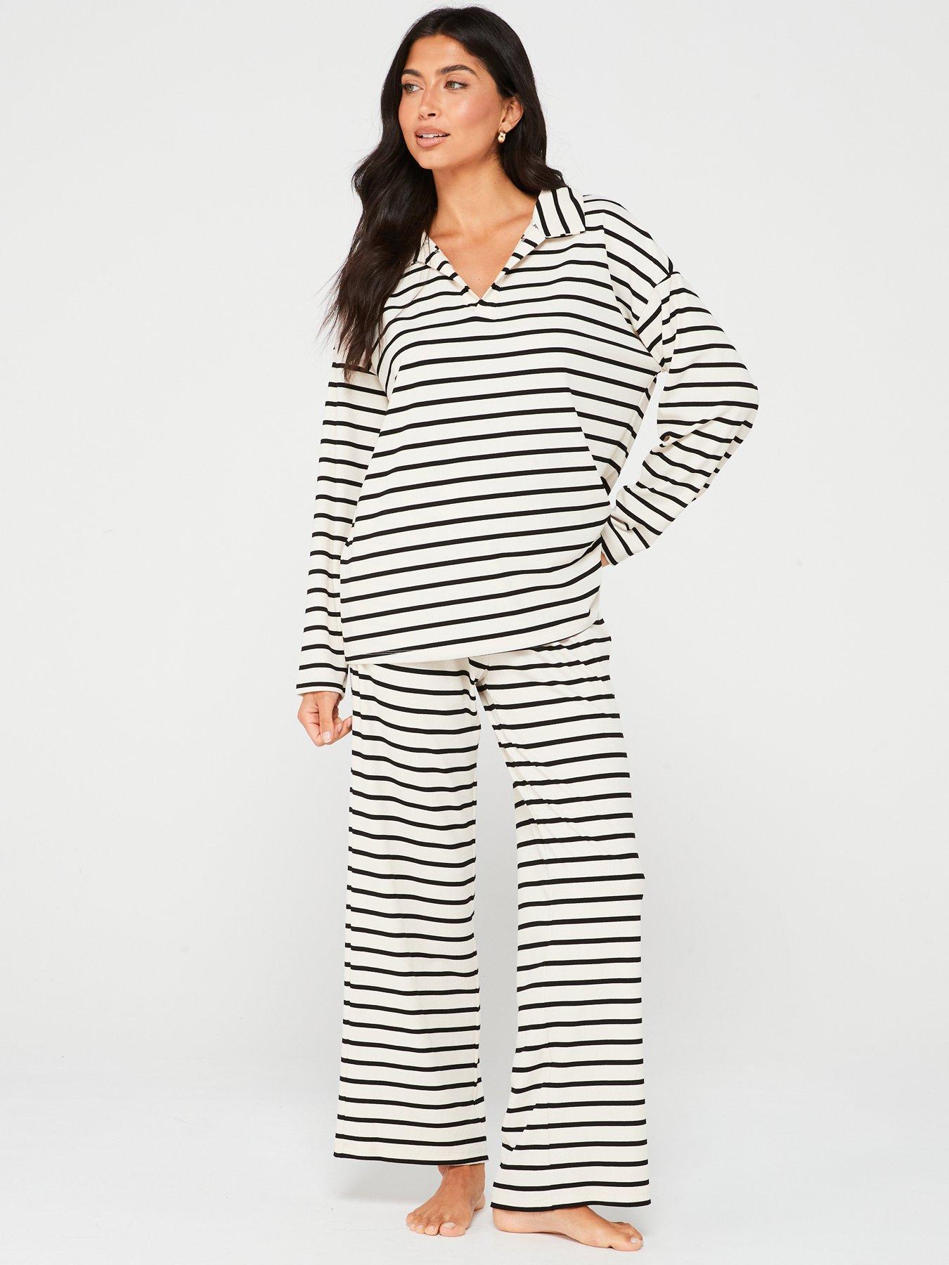 v-by-very-stripe-v-neck-long-sleeve-top-and-wide-leg-loungewear-set-cream