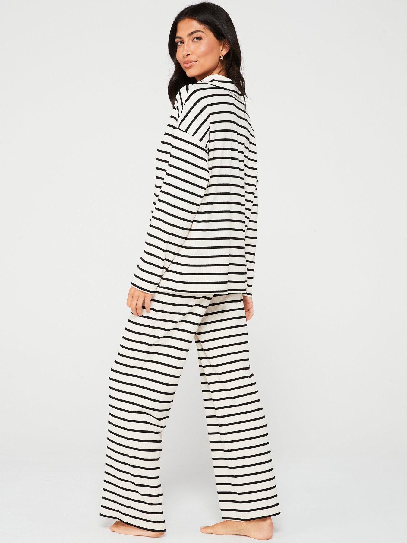 v-by-very-stripe-v-neck-long-sleeve-top-and-wide-leg-loungewear-set-creamstillFront