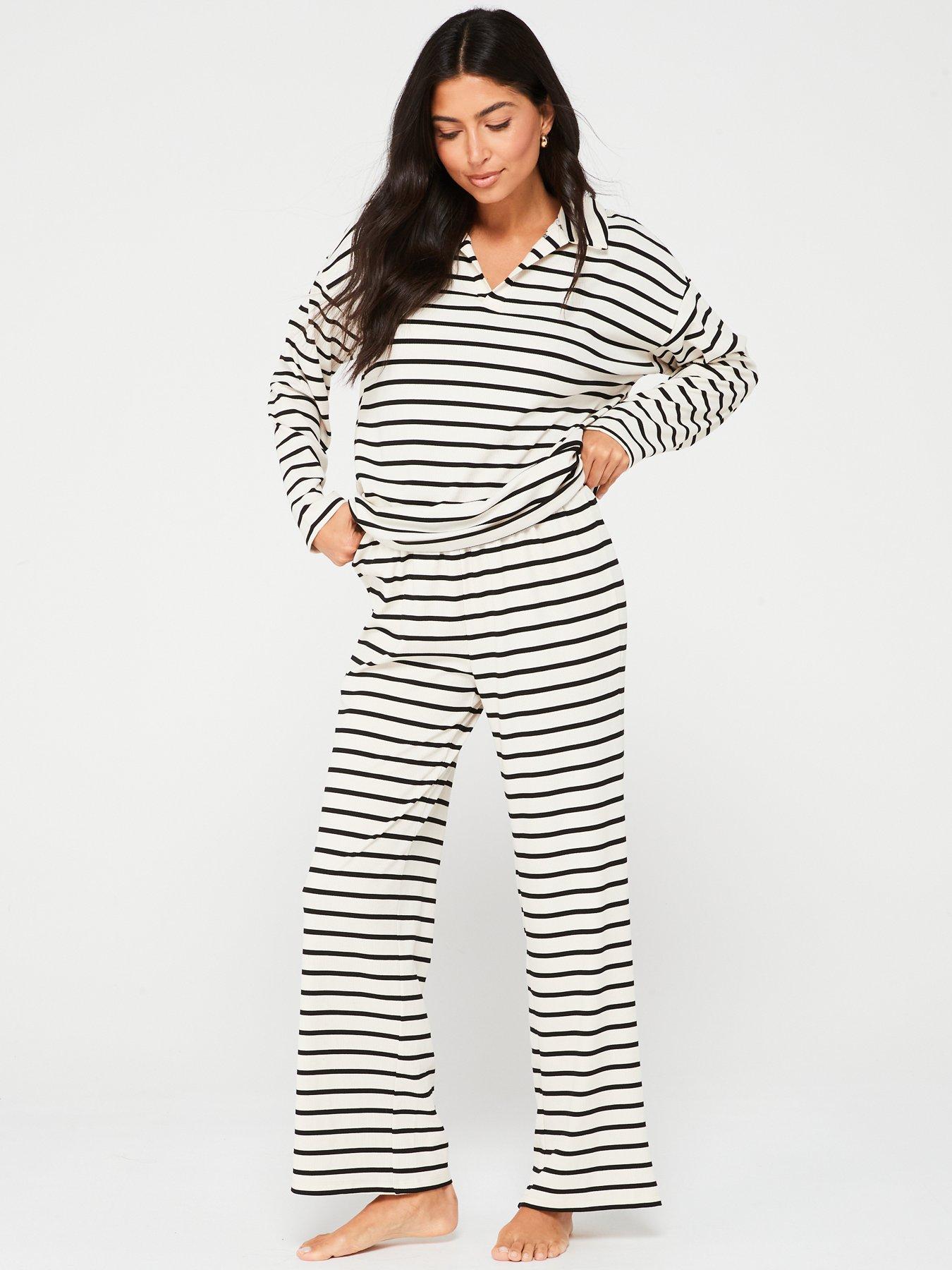 v-by-very-stripe-v-neck-long-sleeve-top-and-wide-leg-loungewear-set-creamback