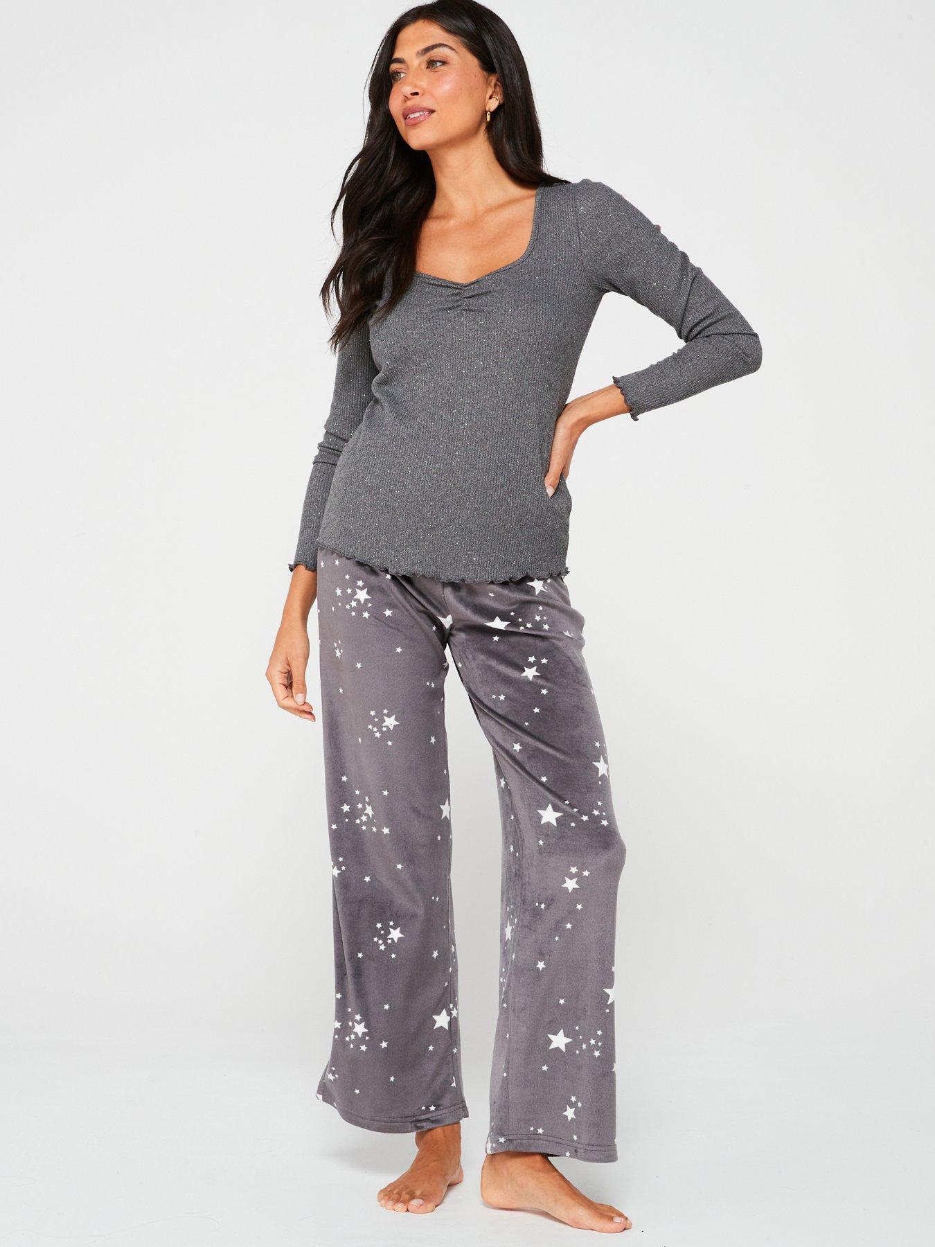 v-by-very-henley-top-and-fleece-printed-wide-leg-pj-setback