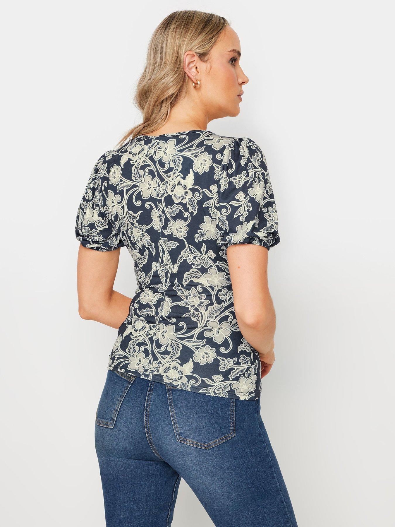 long-tall-sally-tall-floral-puff-sleeve-wrap-topstillFront