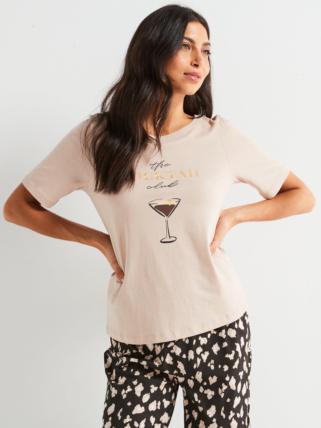 everyday-cocktail-print-short-sleeve-and-wide-leg-pj-setoutfit