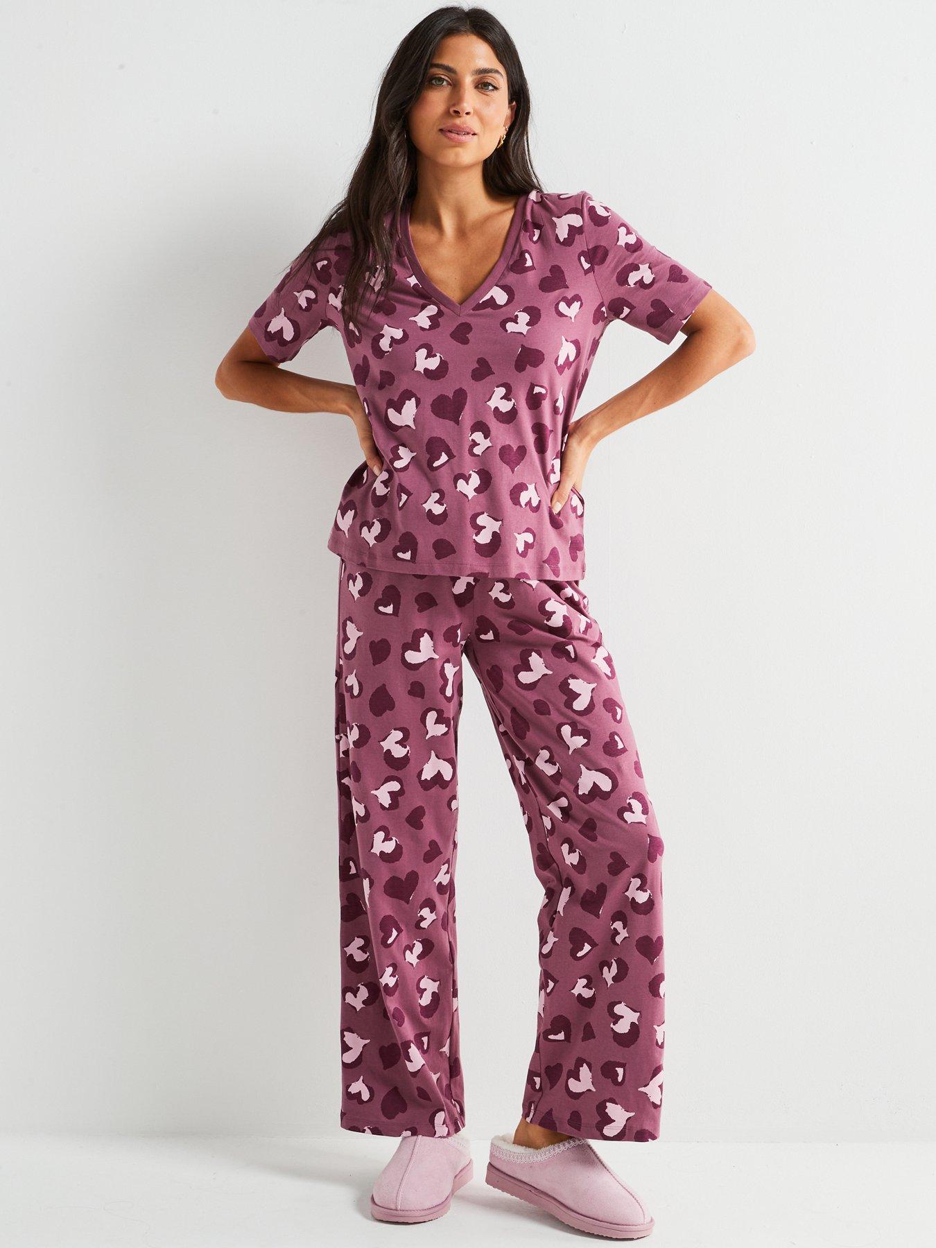 everyday-leopard-heart-print-short-sleeve-and-wide-leg-pj-set