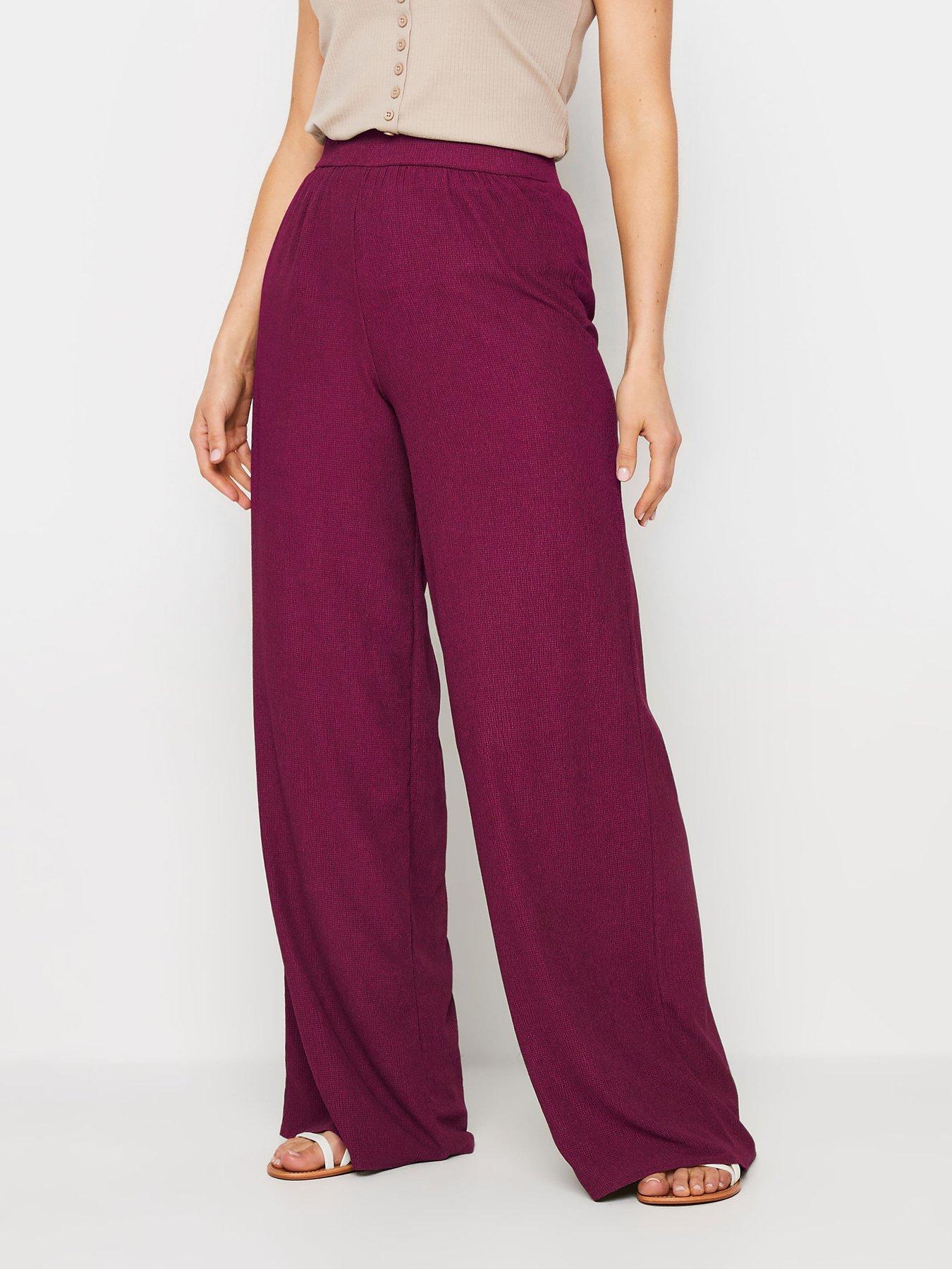 long-tall-sally-textured-wide-legnbsptrousers-berry