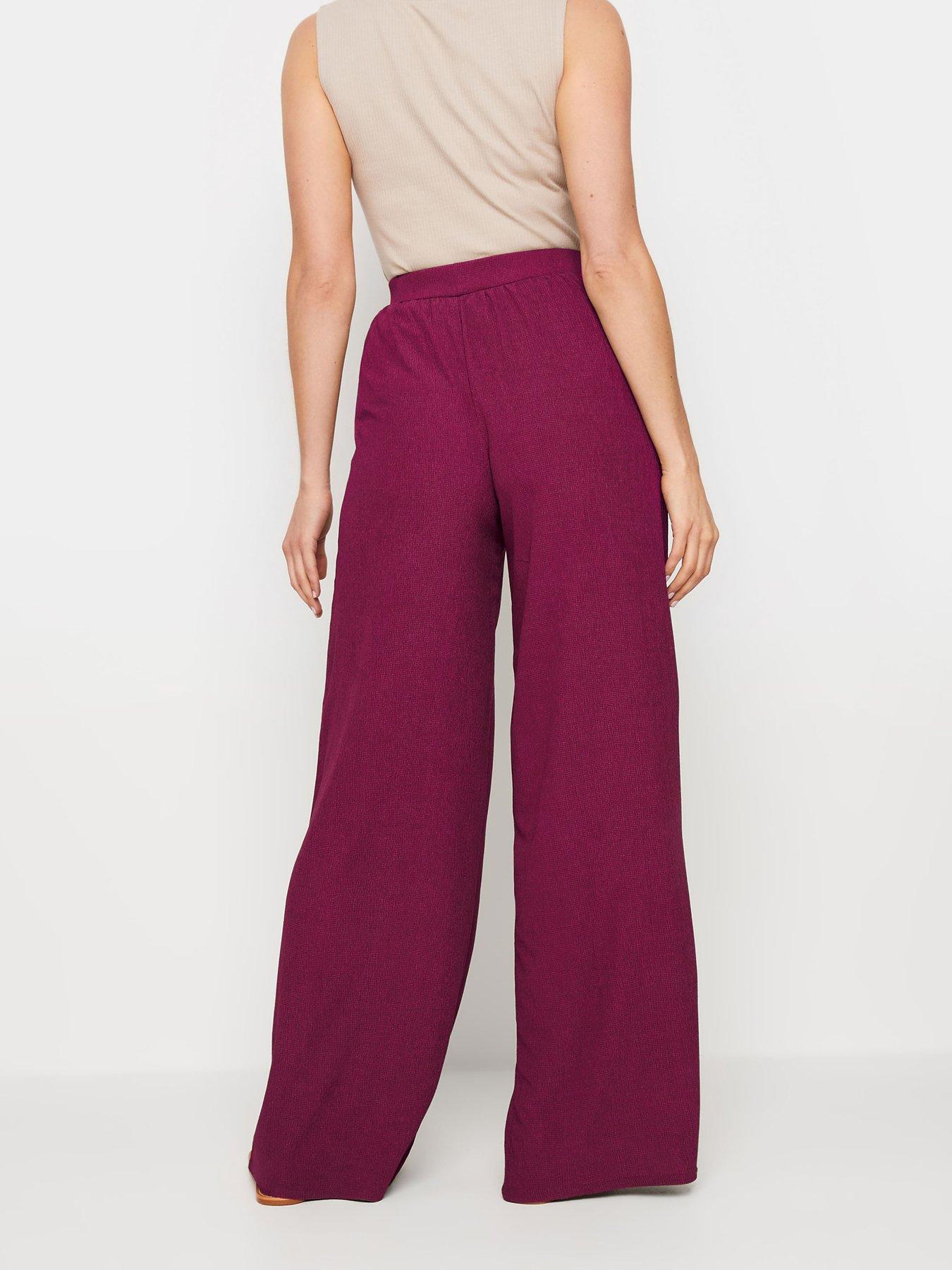 long-tall-sally-textured-wide-legnbsptrousers-berrystillFront