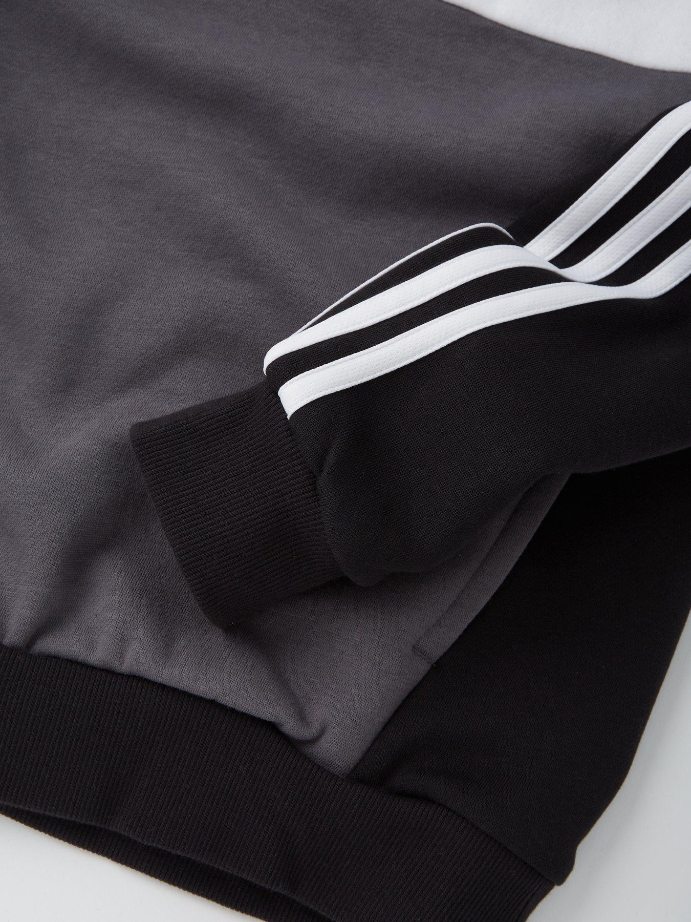 adidas-junior-3-stripe-tiberio-hoodie-blackwhitegreydetail