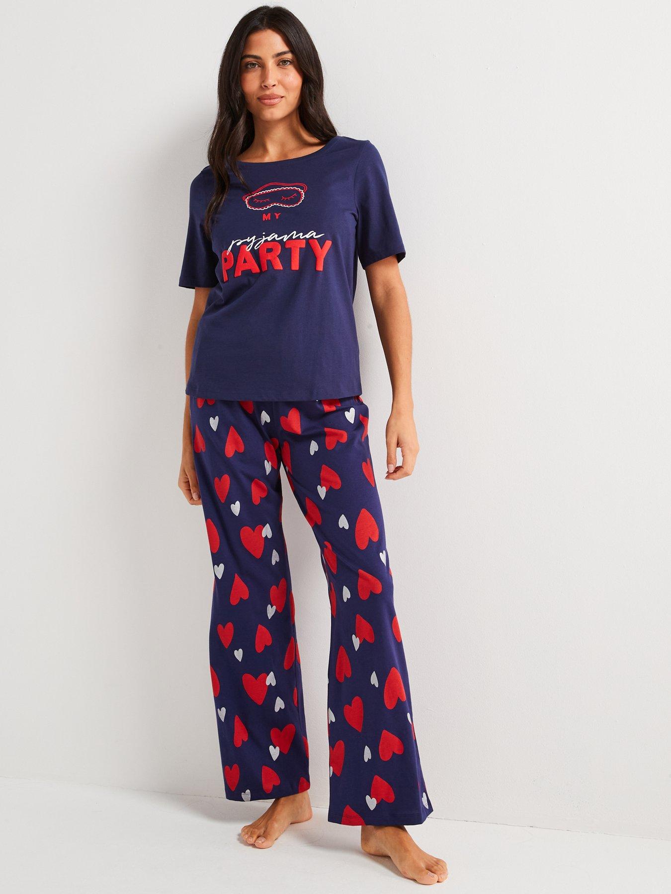 everyday-party-print-short-sleeve-top-and-wide-leg-pj-setback