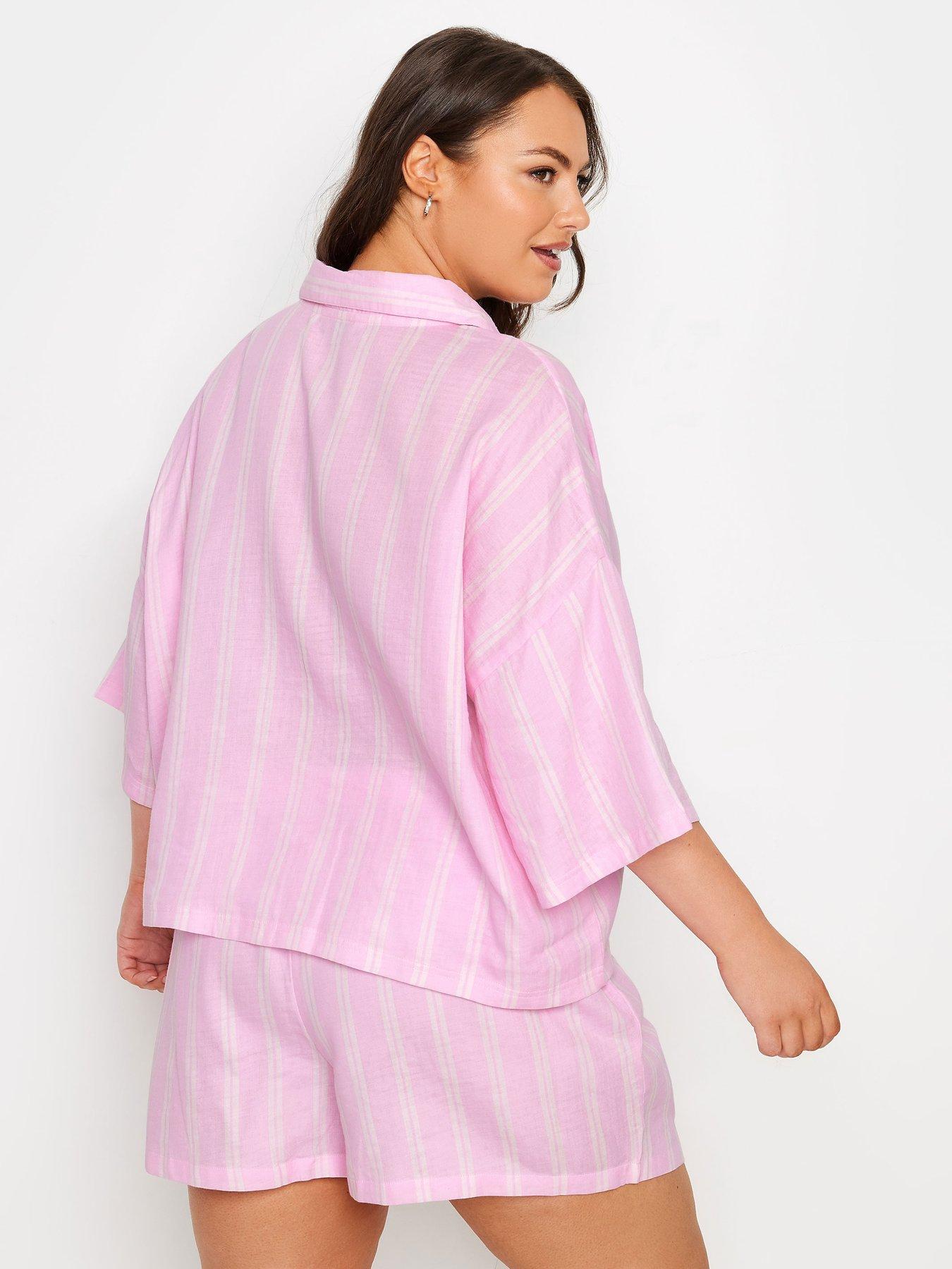 yours-curve-stripe-double-cloth-pj-setstillFront