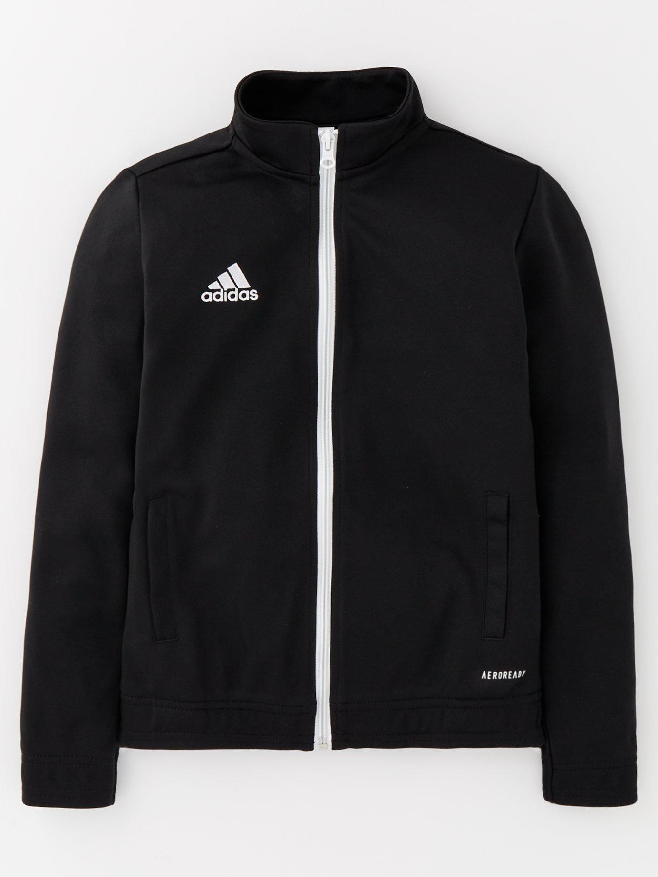adidas Junior Entrada 22 Football Tracksuit Jacket - Black