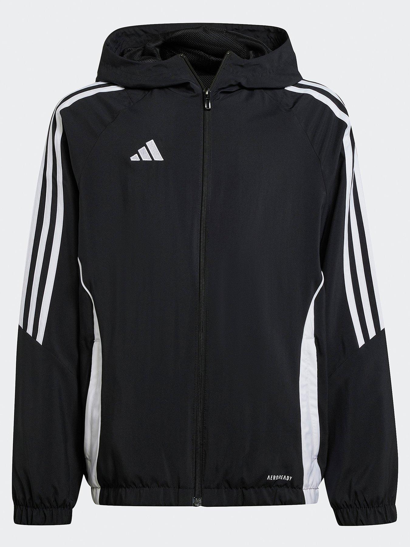 adidas Junior Tiro 24 Football Windbreaker Jacket - Black/white