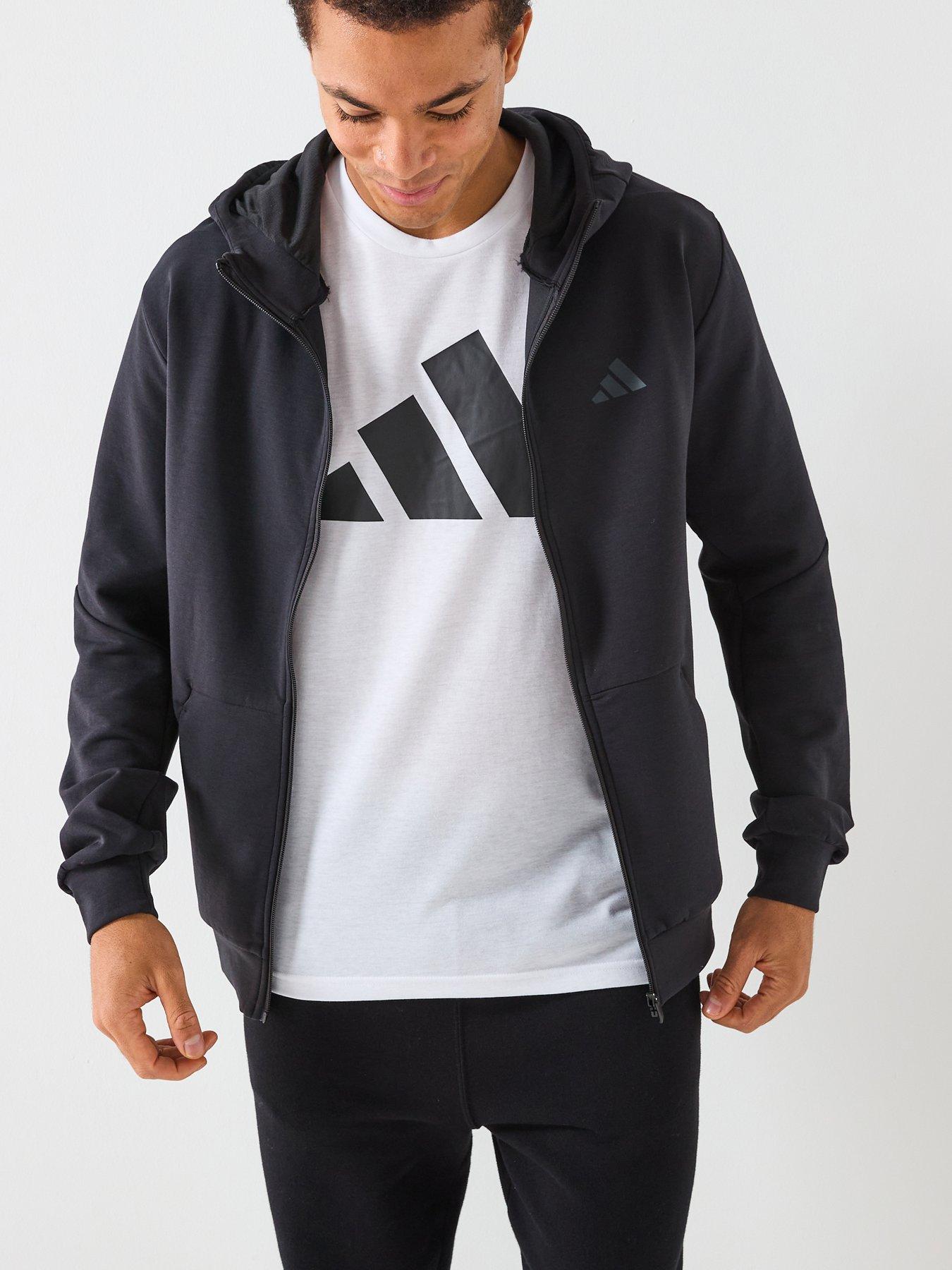 adidas Men's Designed For Training Full Zip Hoodie - Black