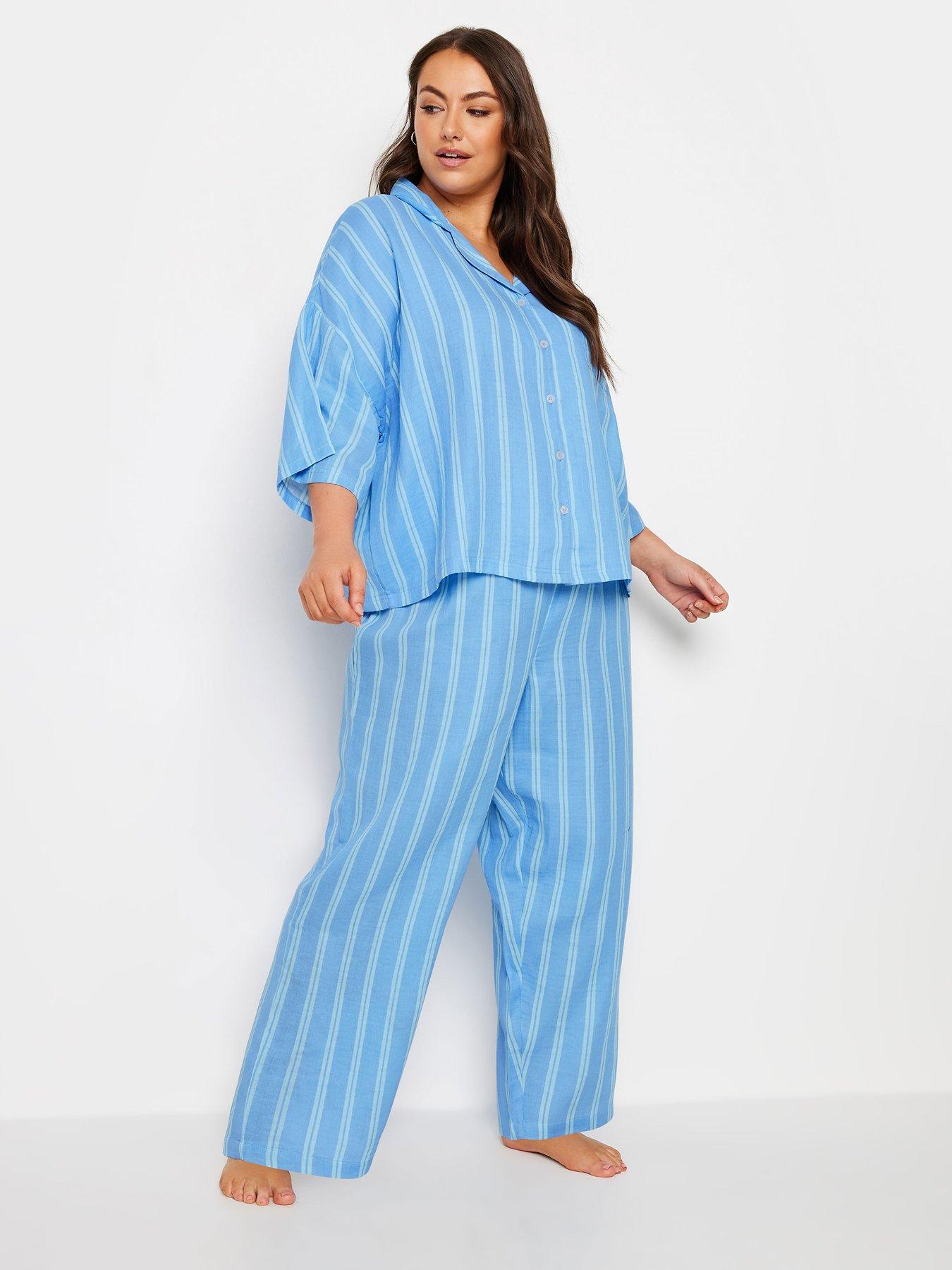 yours-curve-turquoise-double-cloth-pj-set