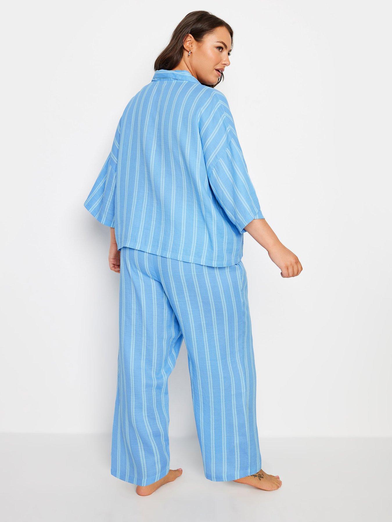 yours-curve-turquoise-double-cloth-pj-setstillFront