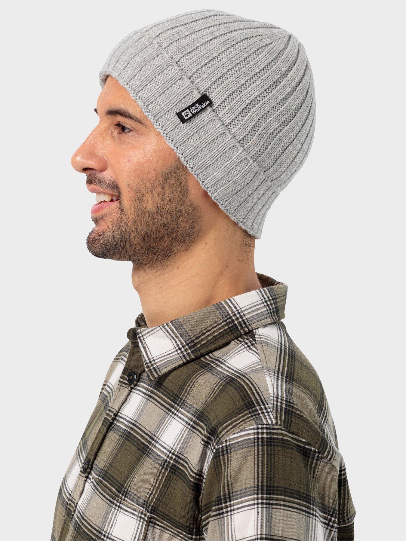 jack-wolfskin-unisex-rib-knit-beanie-greystillFront