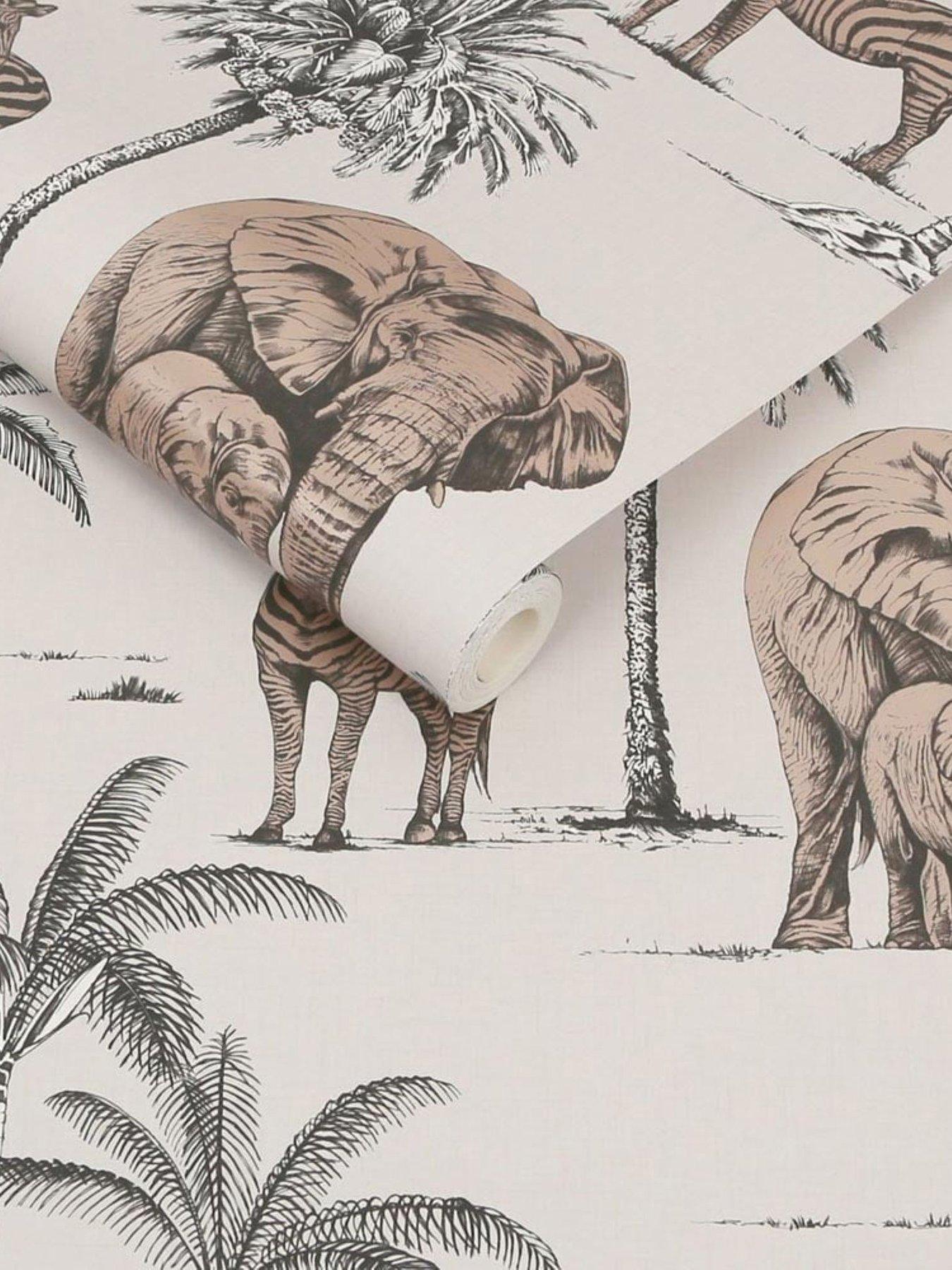 Image 2 of 3 of Fresco Kenya Rose Gold Wallpaper