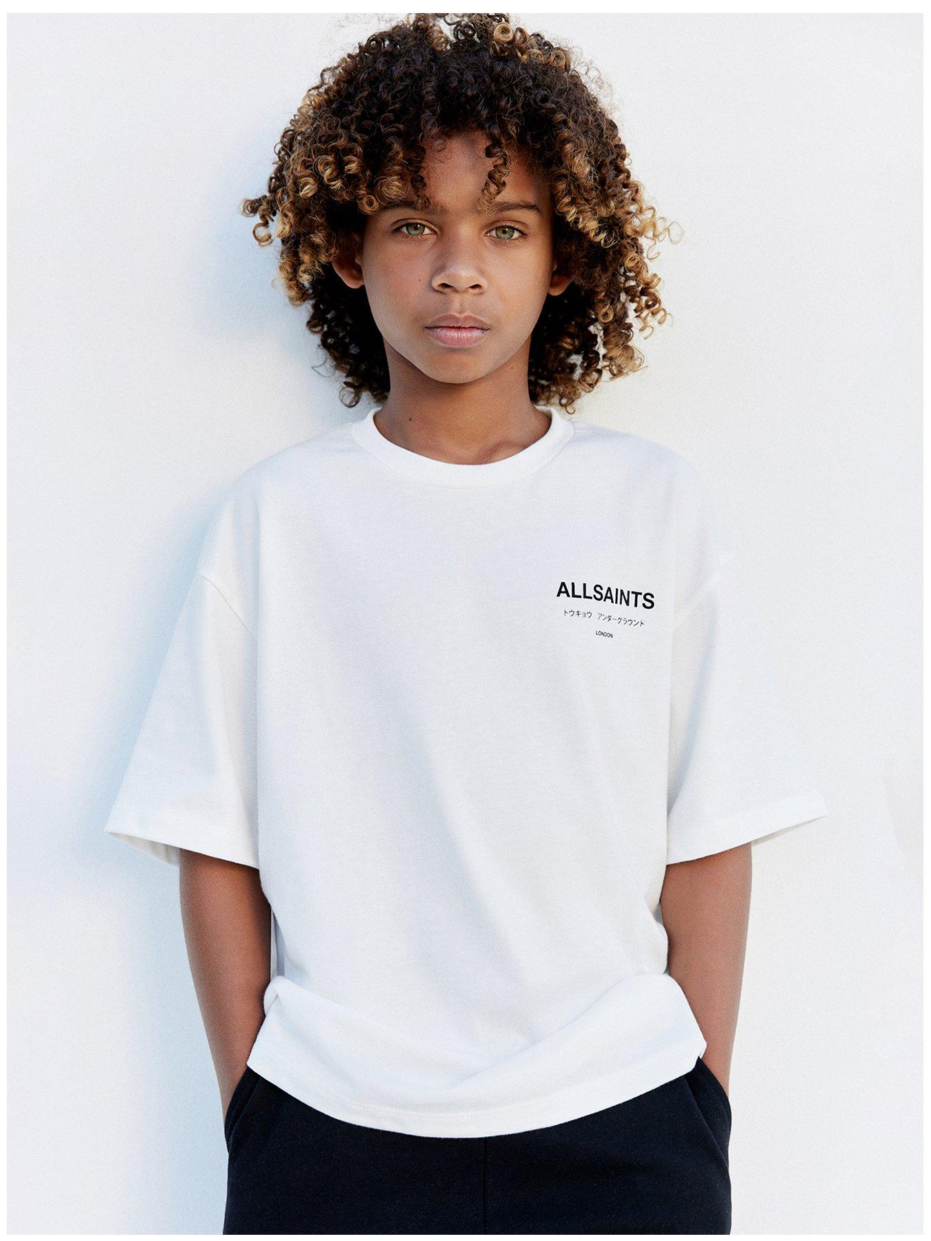 smALLSAINTS Boys Underground Back Print Logo Tee - White