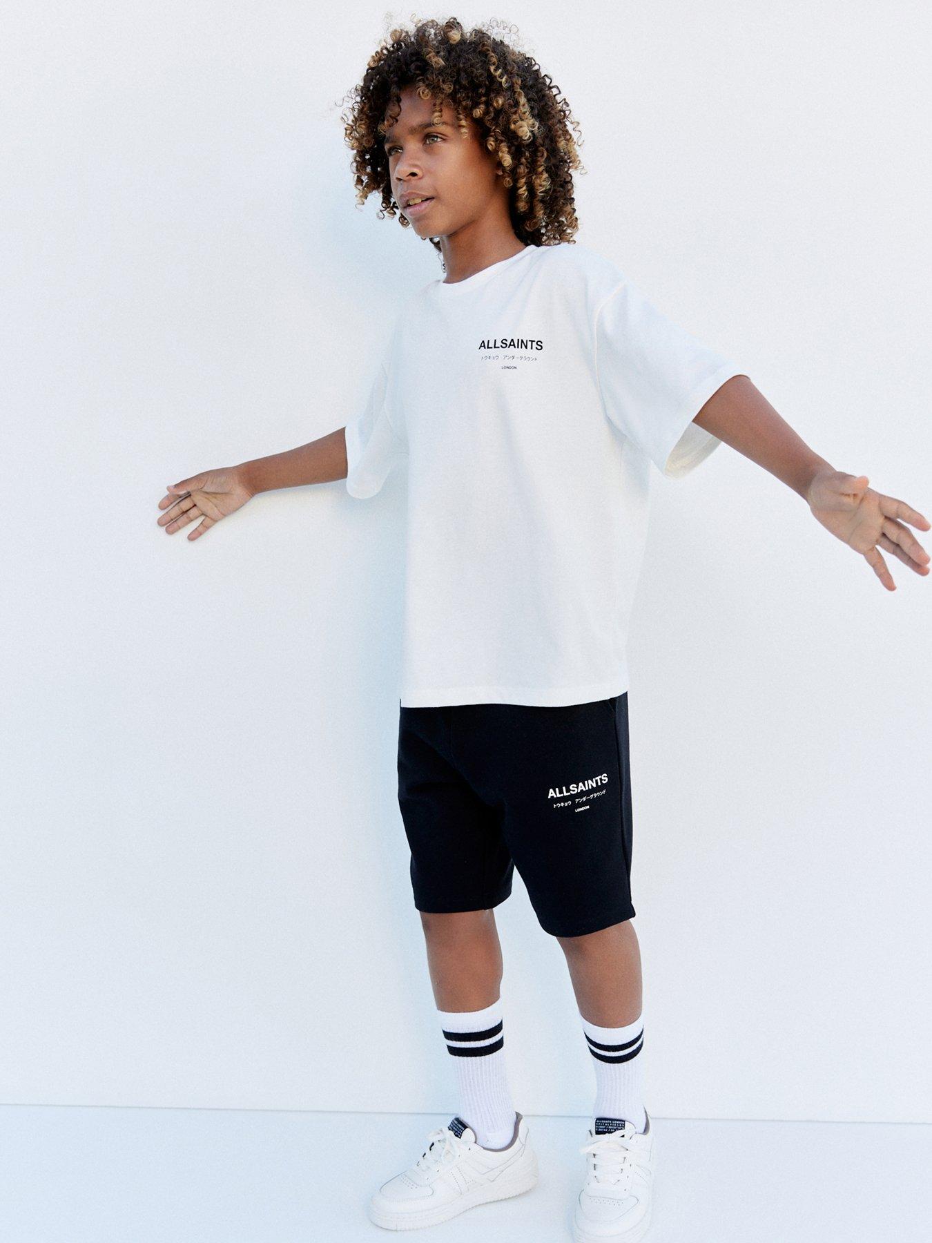 Image 2 of 5 of smALLSAINTS Boys Underground Back Print Logo Tee - White