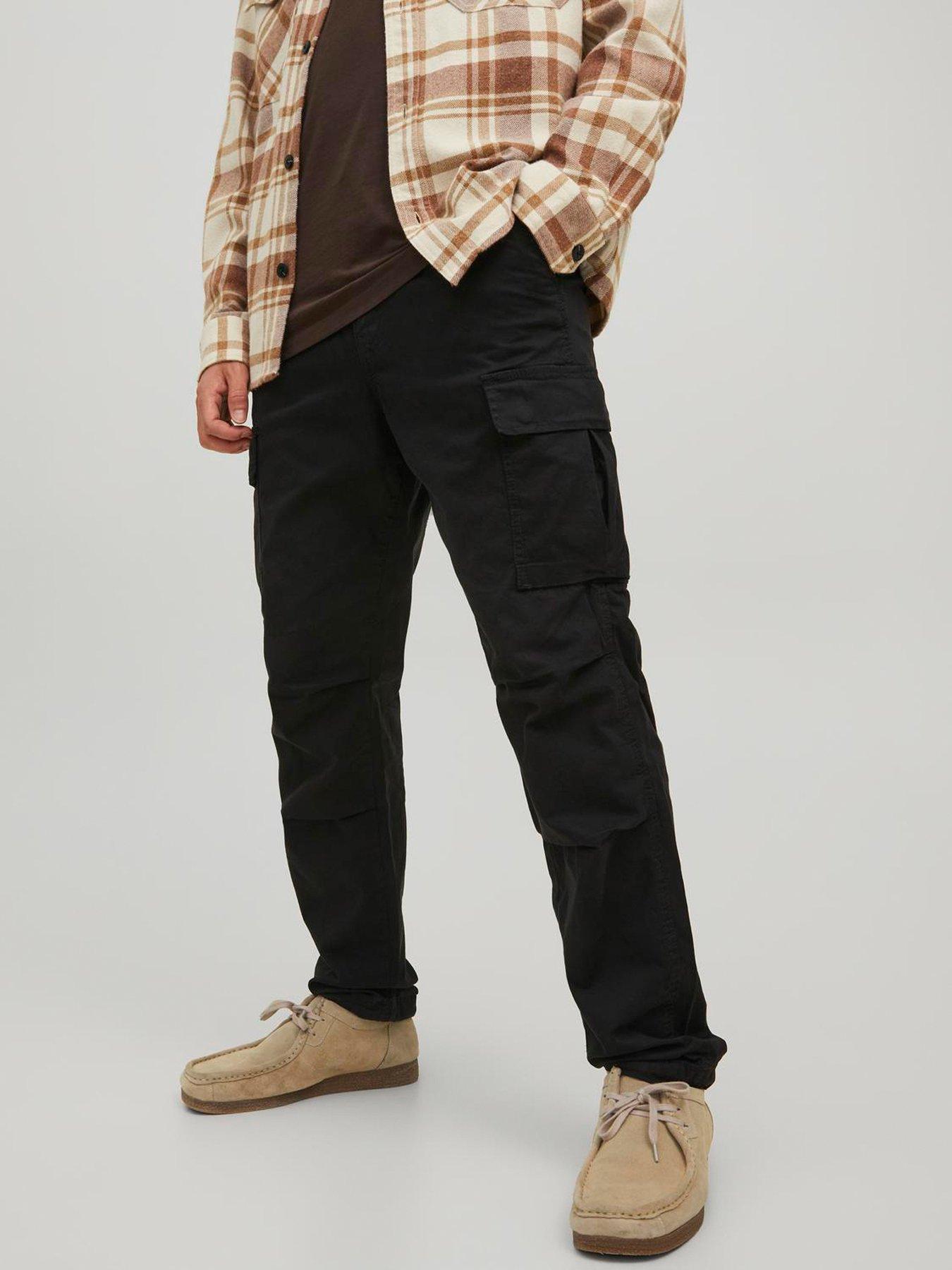 Jack & Jones Ace Tapered Fit Cargo Trousers - Black