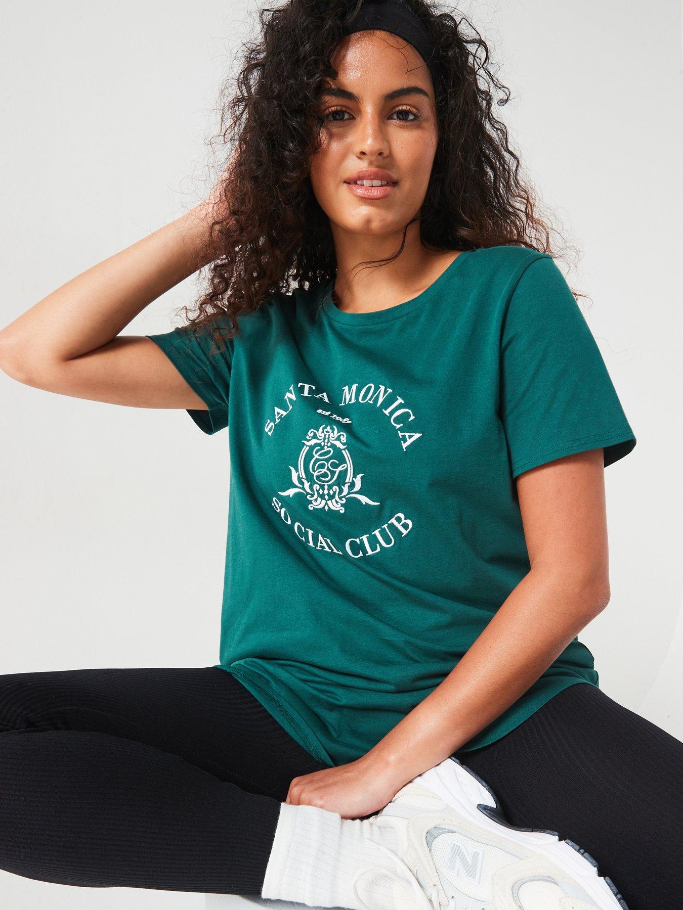 v-by-very-curve-slogan-longline-t-shirt-green