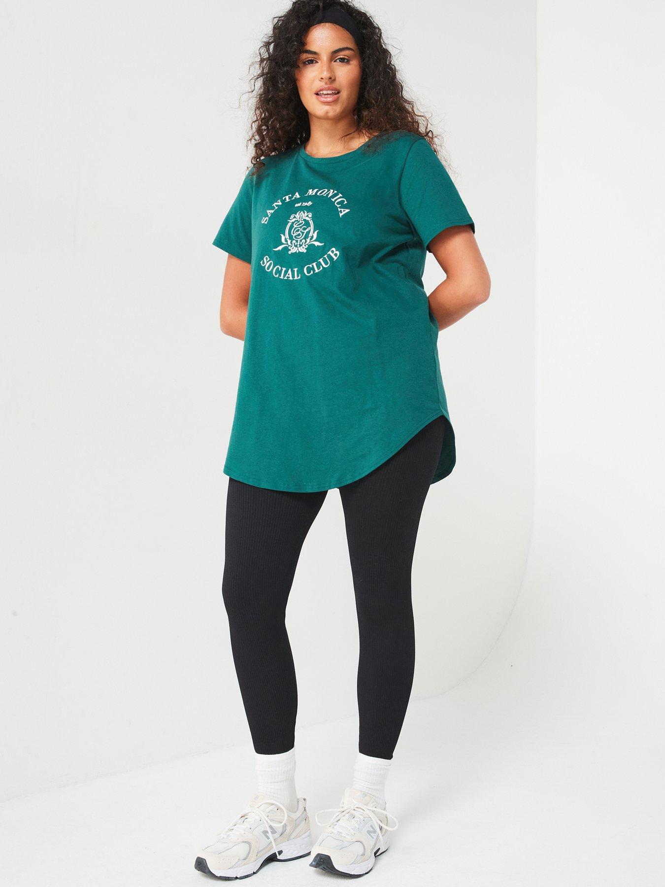 v-by-very-curve-slogan-longline-t-shirt-greendetail