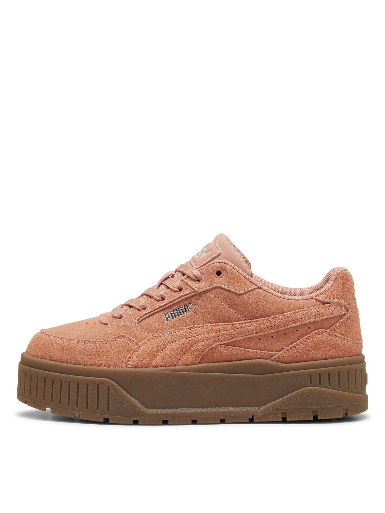 Image 1 of 7 of Puma Womens Karmen 2.0 Idol Suede Trainers - Light Orange