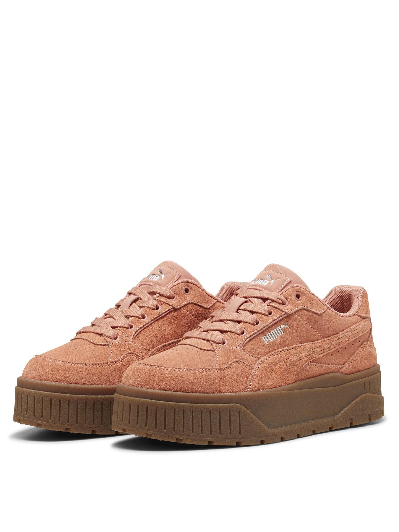 Image 2 of 7 of Puma Womens Karmen 2.0 Idol Suede Trainers - Light Orange