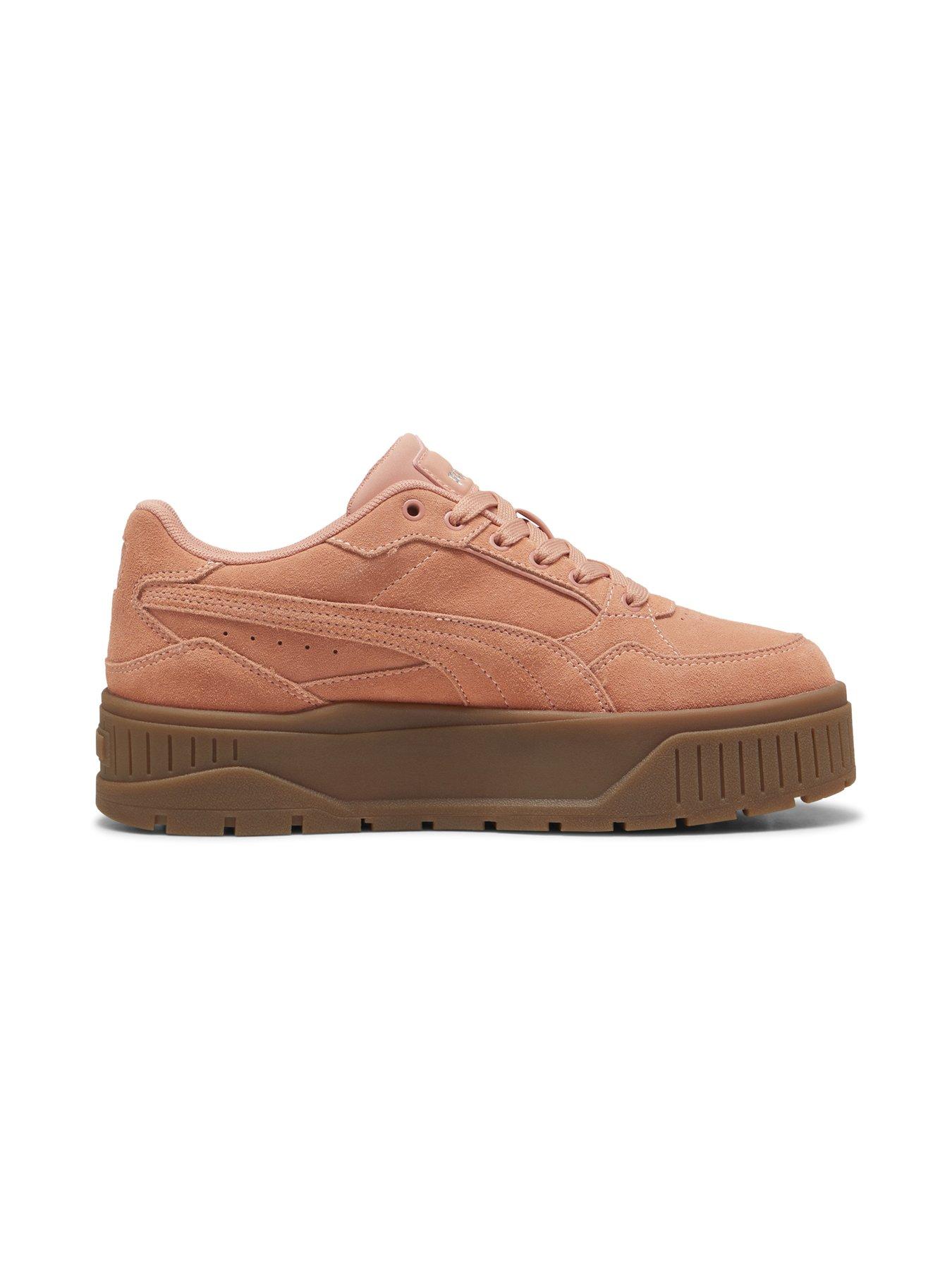 Image 6 of 7 of Puma Womens Karmen 2.0 Idol Suede Trainers - Light Orange