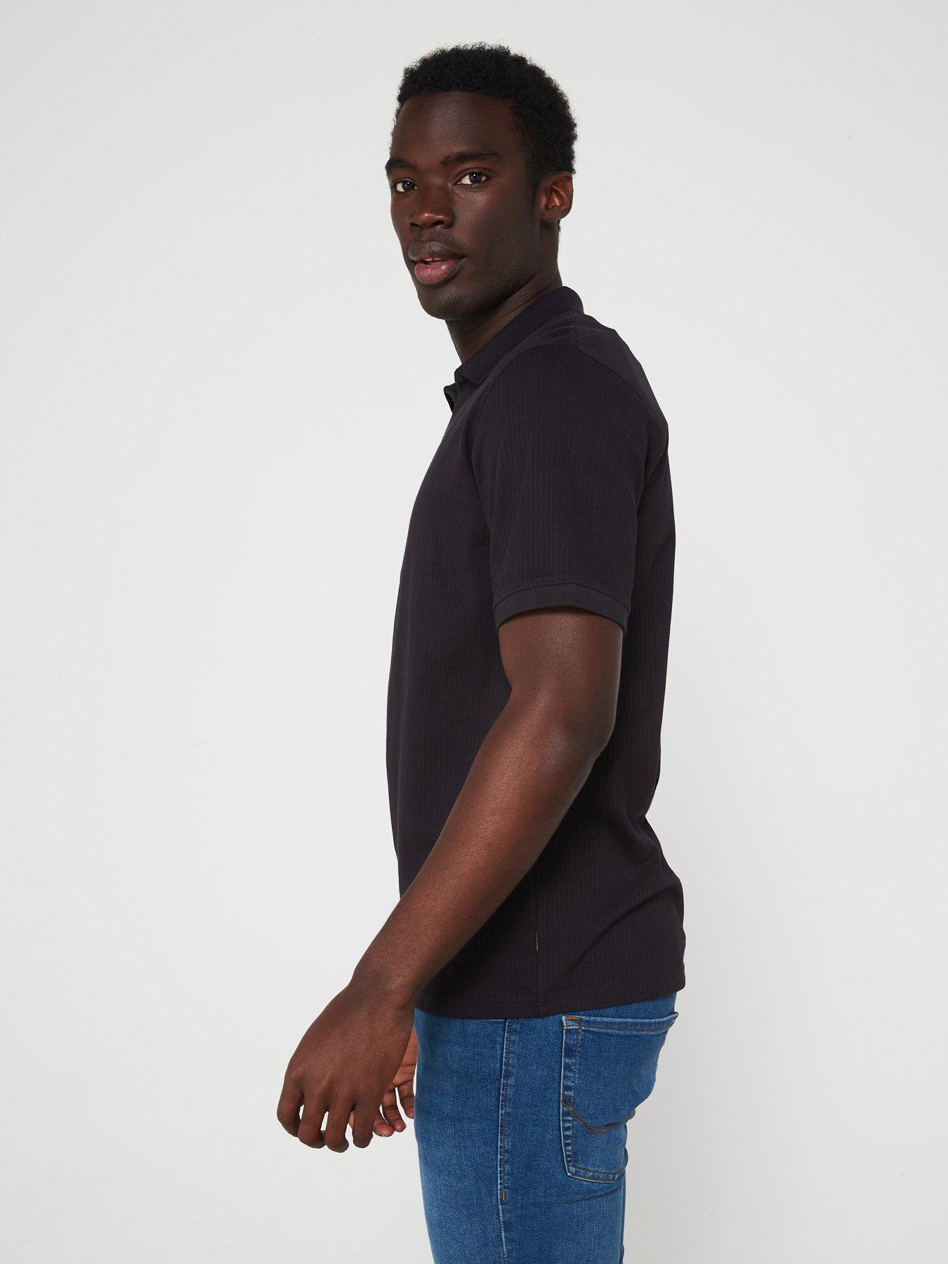 jack-jones-jack-amp-jones-premium-textured-open-collar-polo-shirt-black-onyxdetail