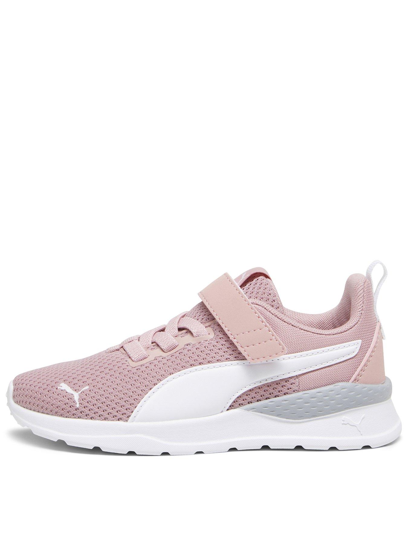 puma-kids-girls-anzarun-lite-velcro-trainers-light-orange