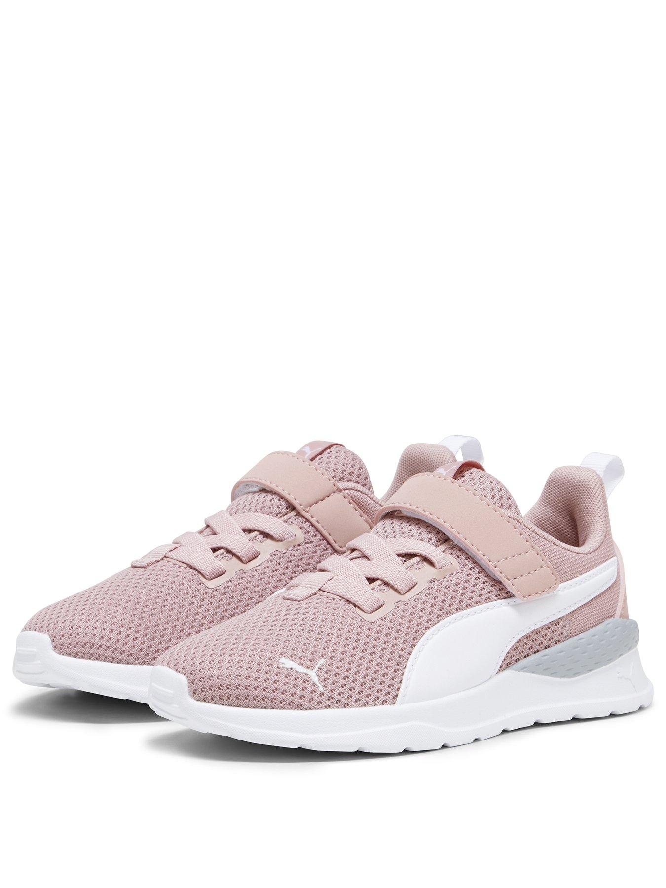 puma-kids-girls-anzarun-lite-velcro-trainers-light-orangestillFront