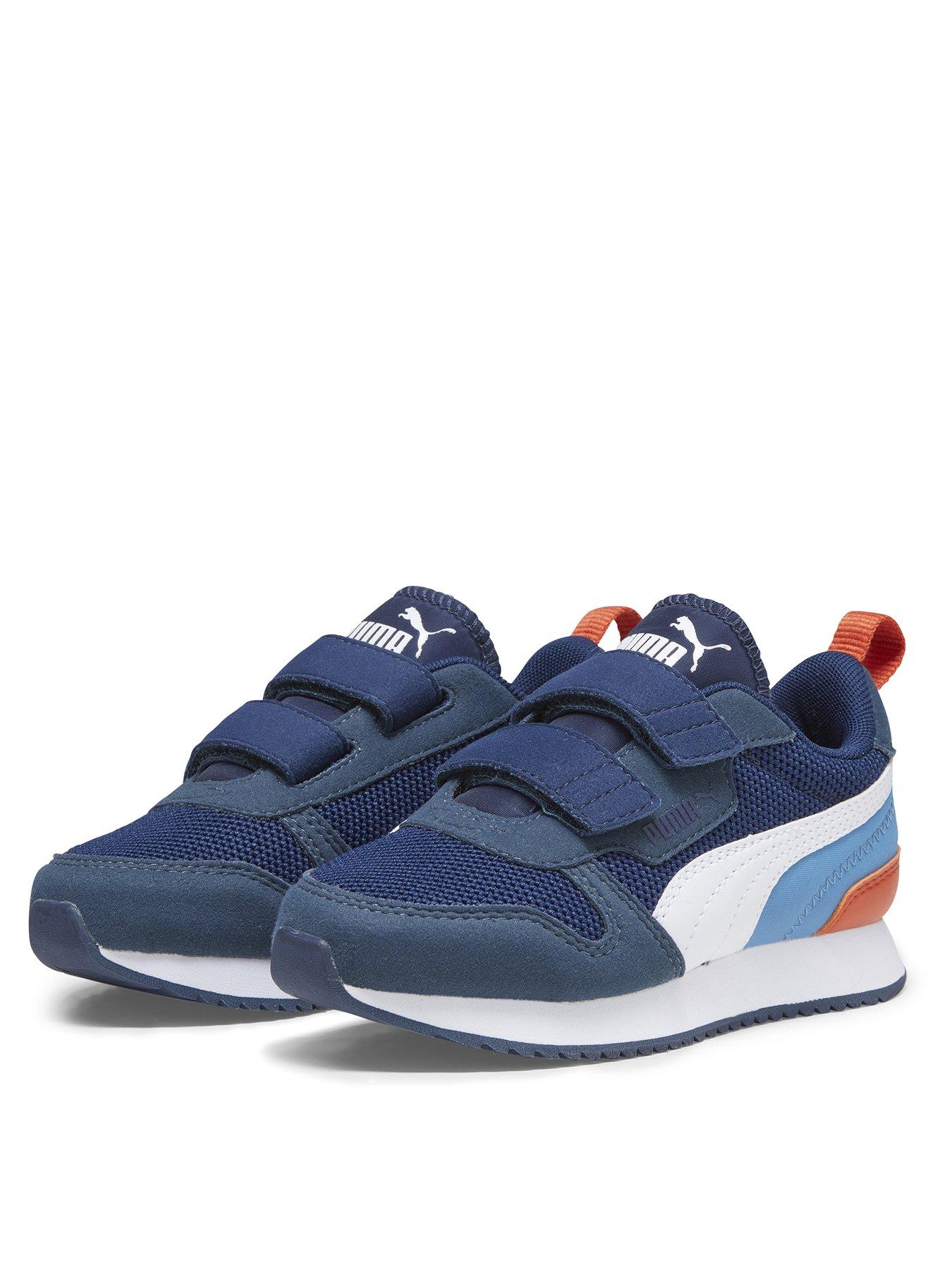 puma-kids-boys-r78-velcrotrainers-bluestillFront