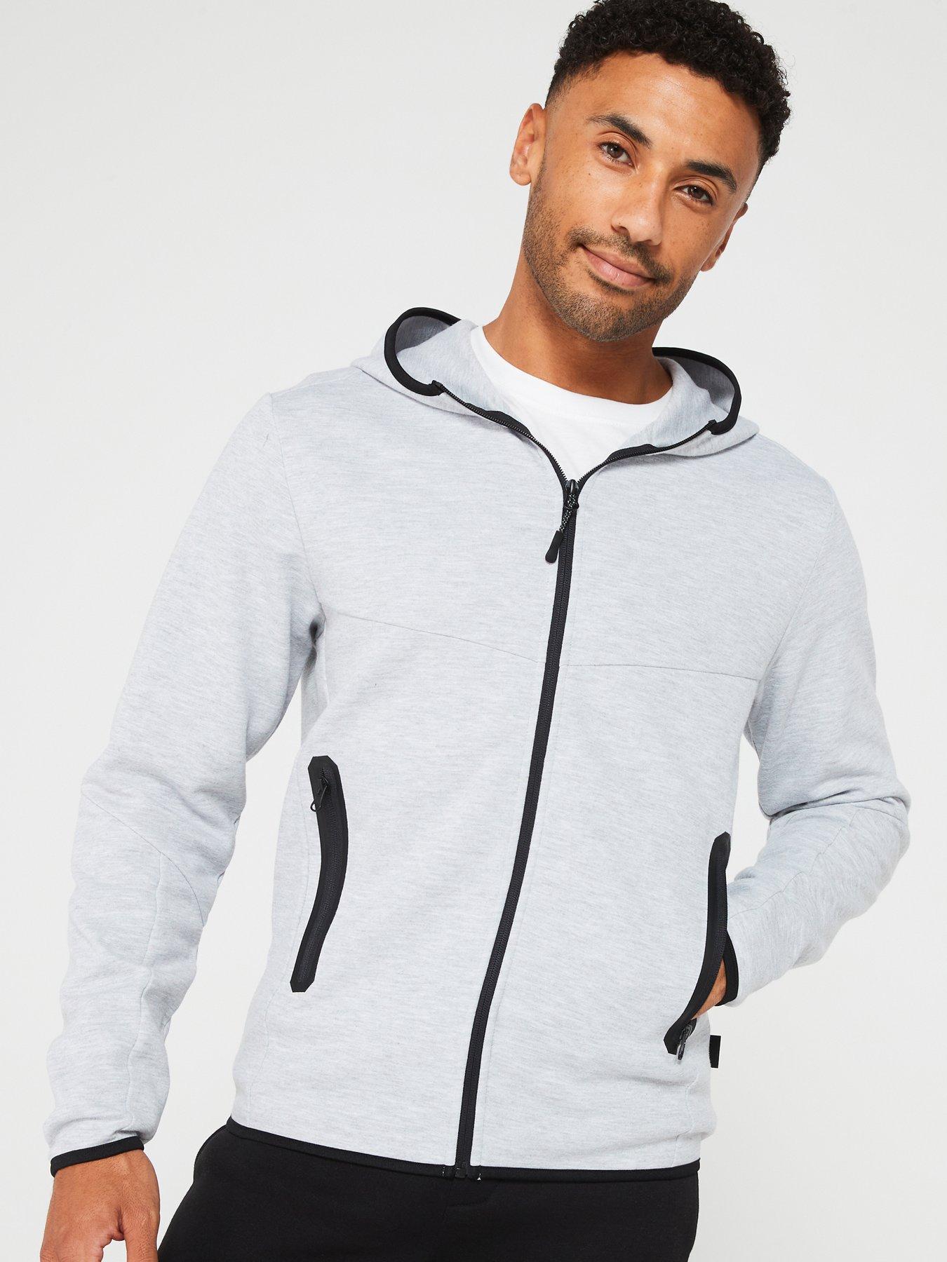 Jack Jones Jack Jones Tech Zip Hoodie Light Grey Melange Very Ireland