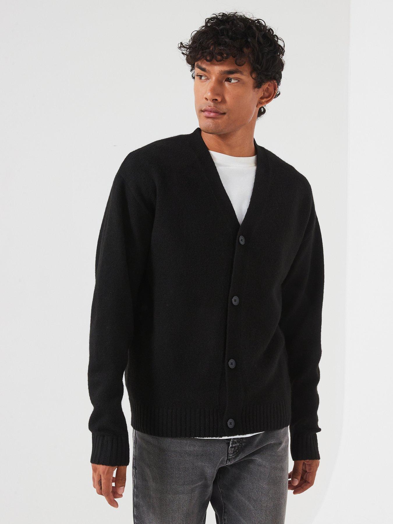 jack-jones-knitted-cardigan-blackfront