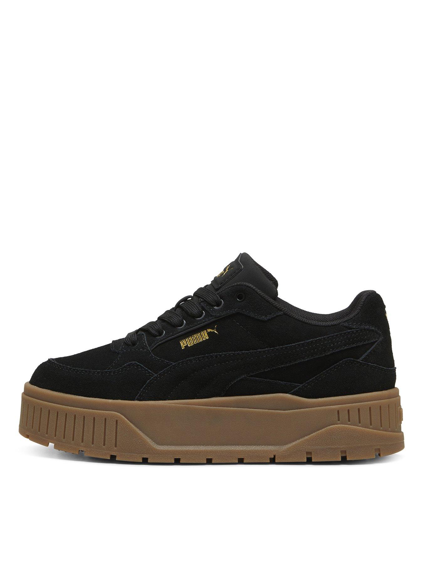 Black suede trainers online